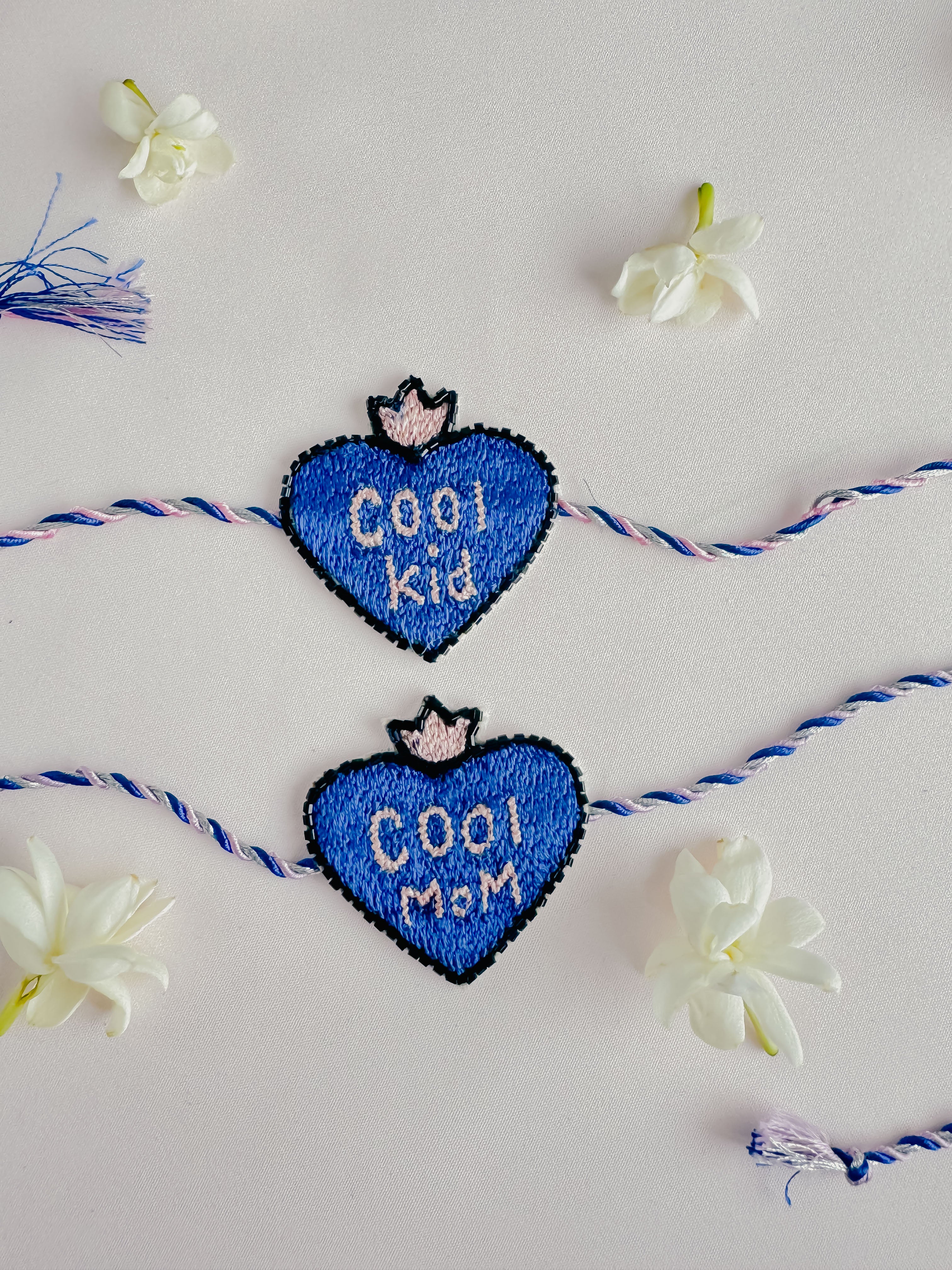 Set of 2- Crown Cool kid & Mom Handmade Rakhi