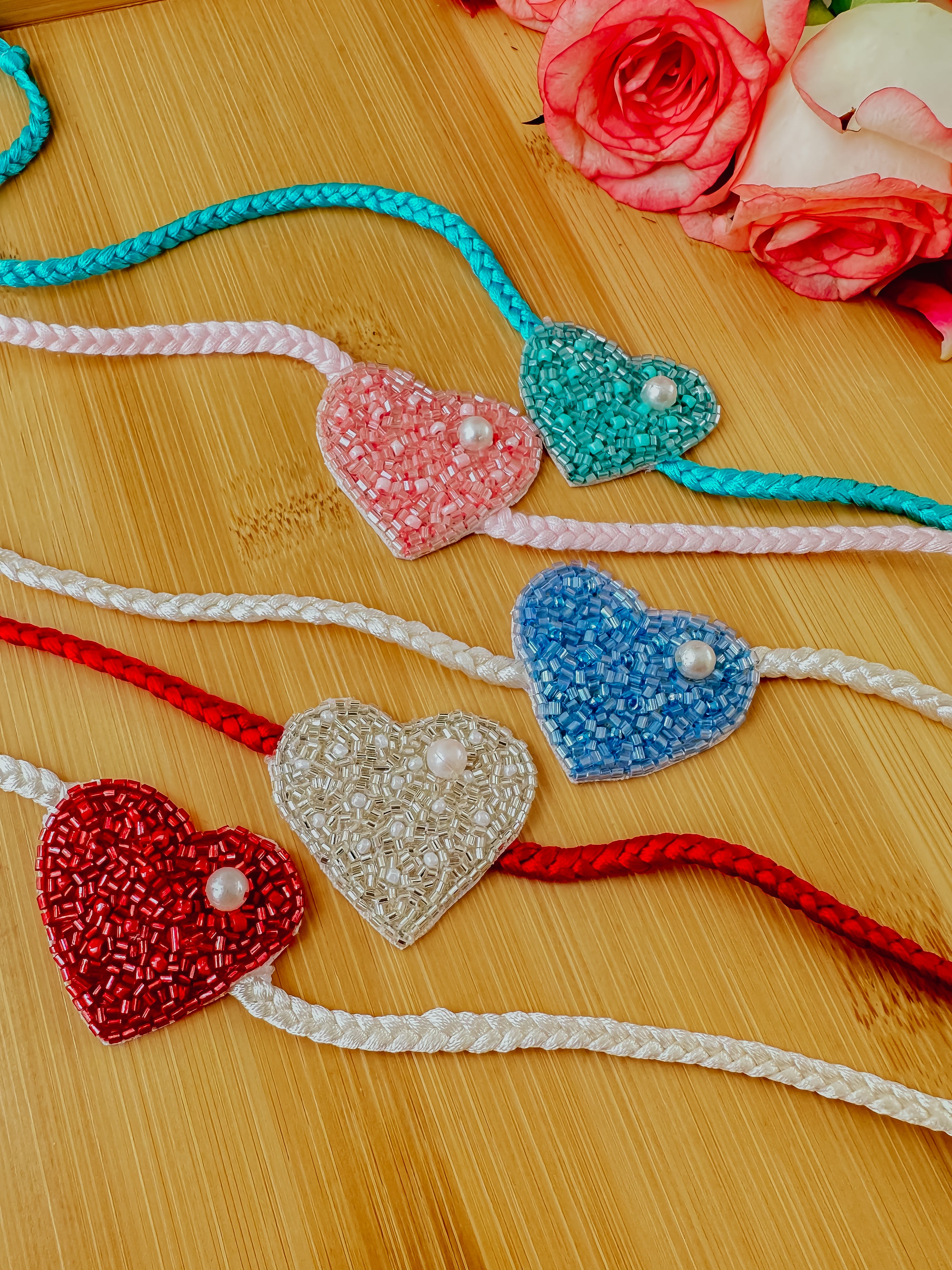 Set of 5 - Love Bond Colorful Handmade Rakhi