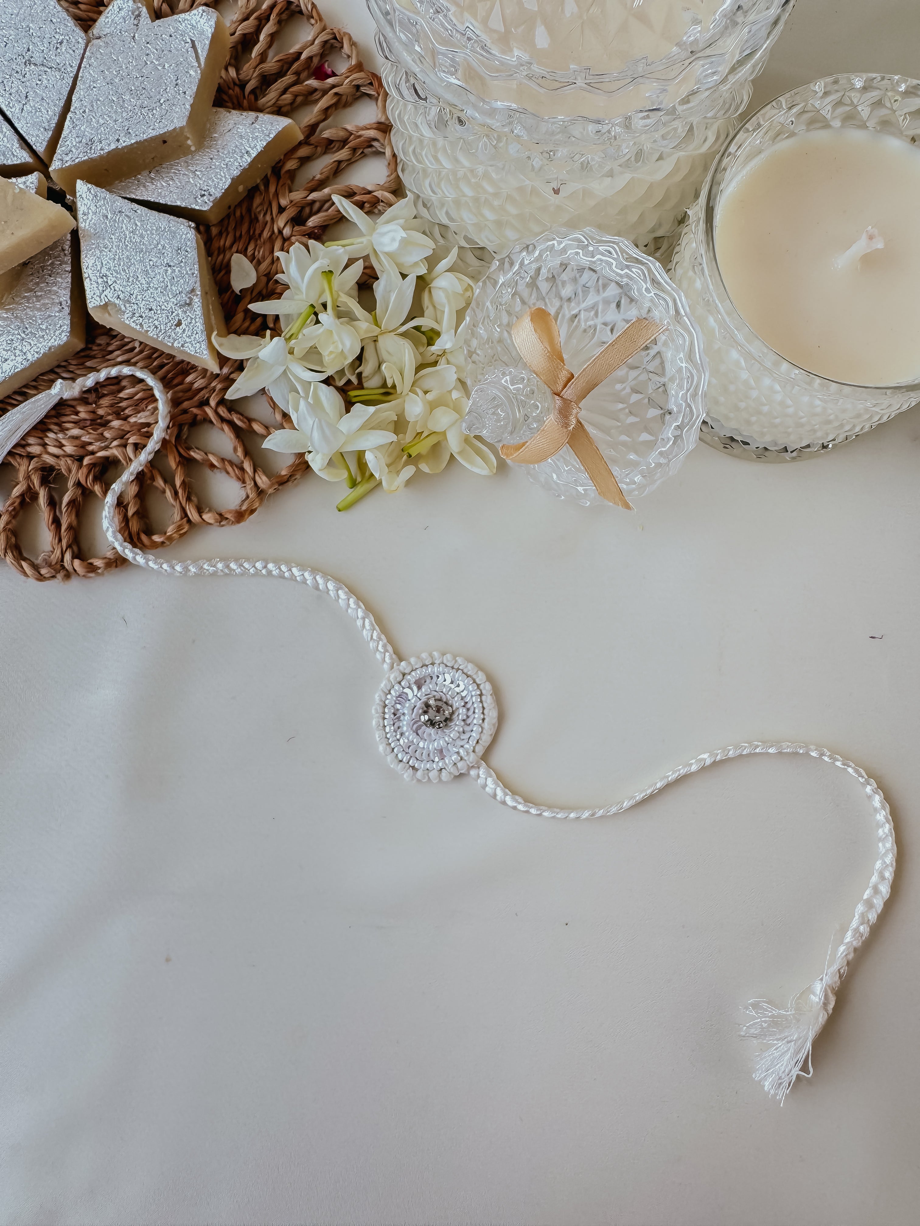 Pure Bliss Ivory Handmade Rakhi