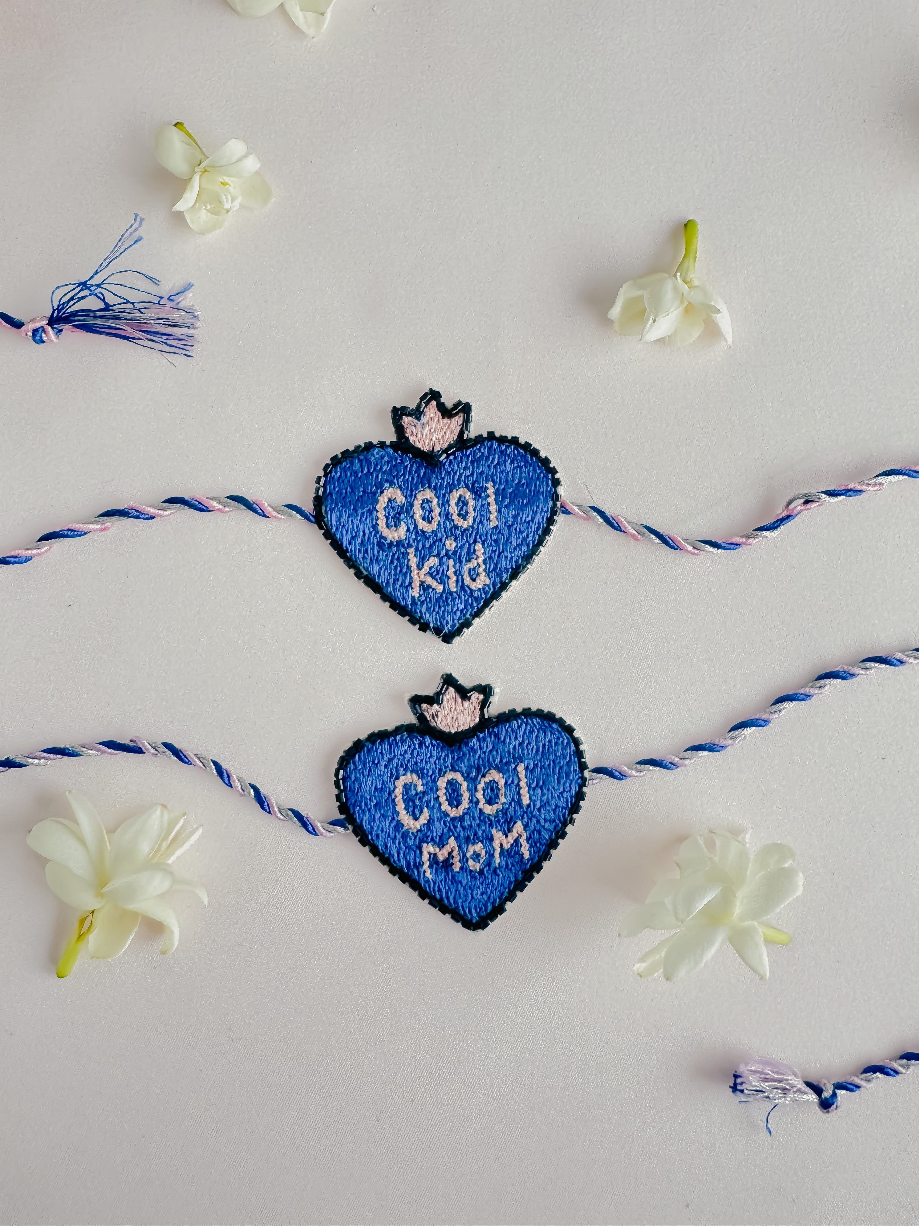 Set of 2- Crown Cool kid & Mom Handmade Rakhi