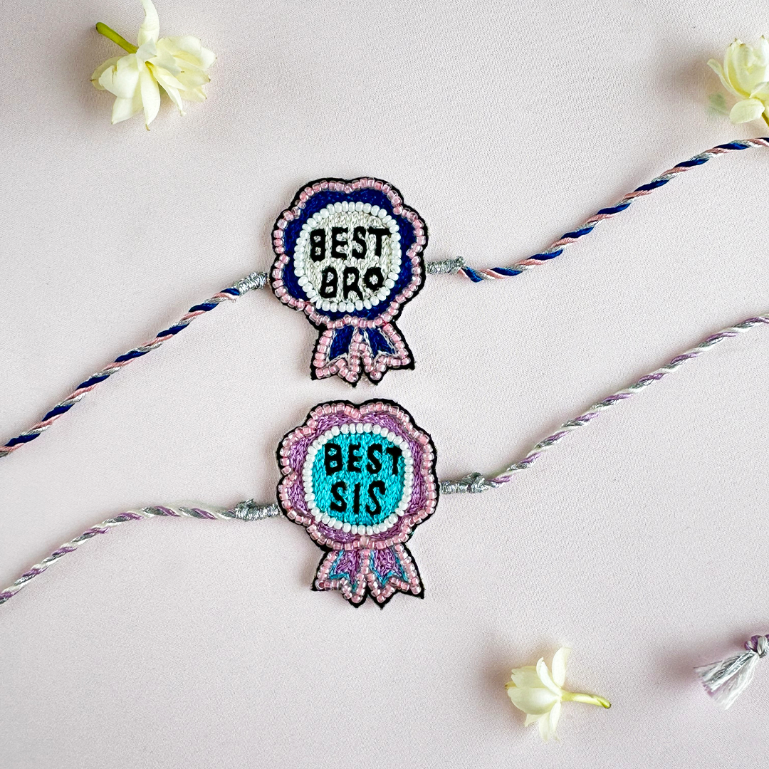 Set of 2- Best Sis & Best Bro Handmade Rakhi