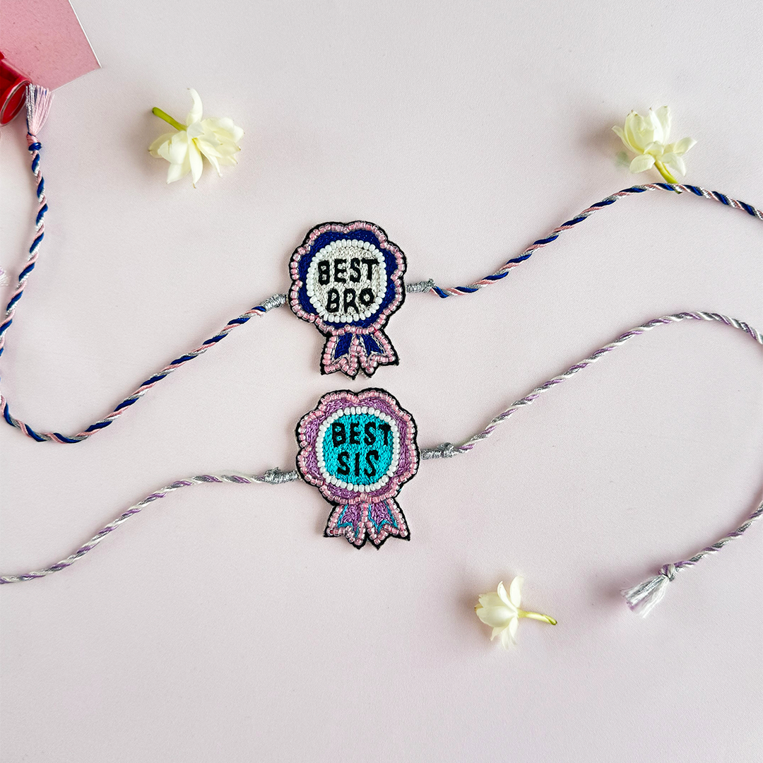 Set of 2- Best Sis & Best Bro Handmade Rakhi