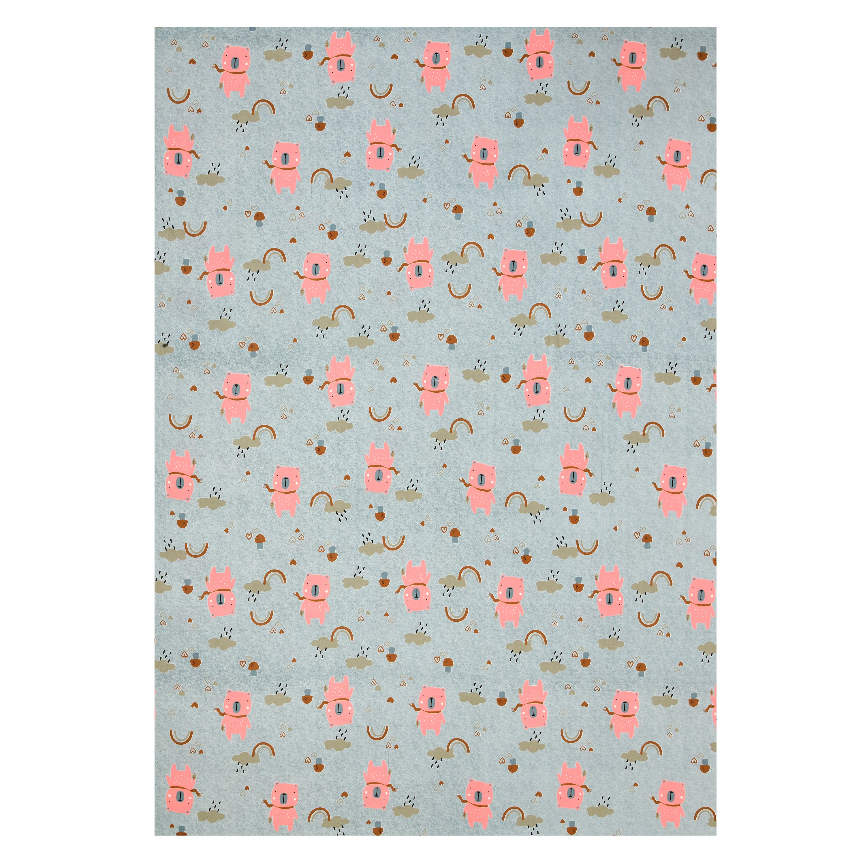 Dream World Cotton Single Bedsheet Set of 2 - Sky Blue