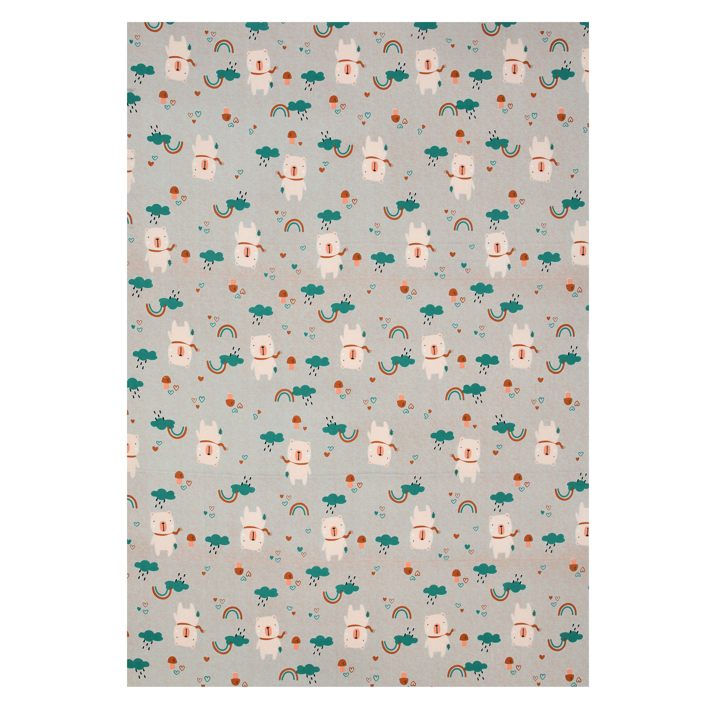 Dream World Cotton Single Bedsheet Set of 2 - Mint Green