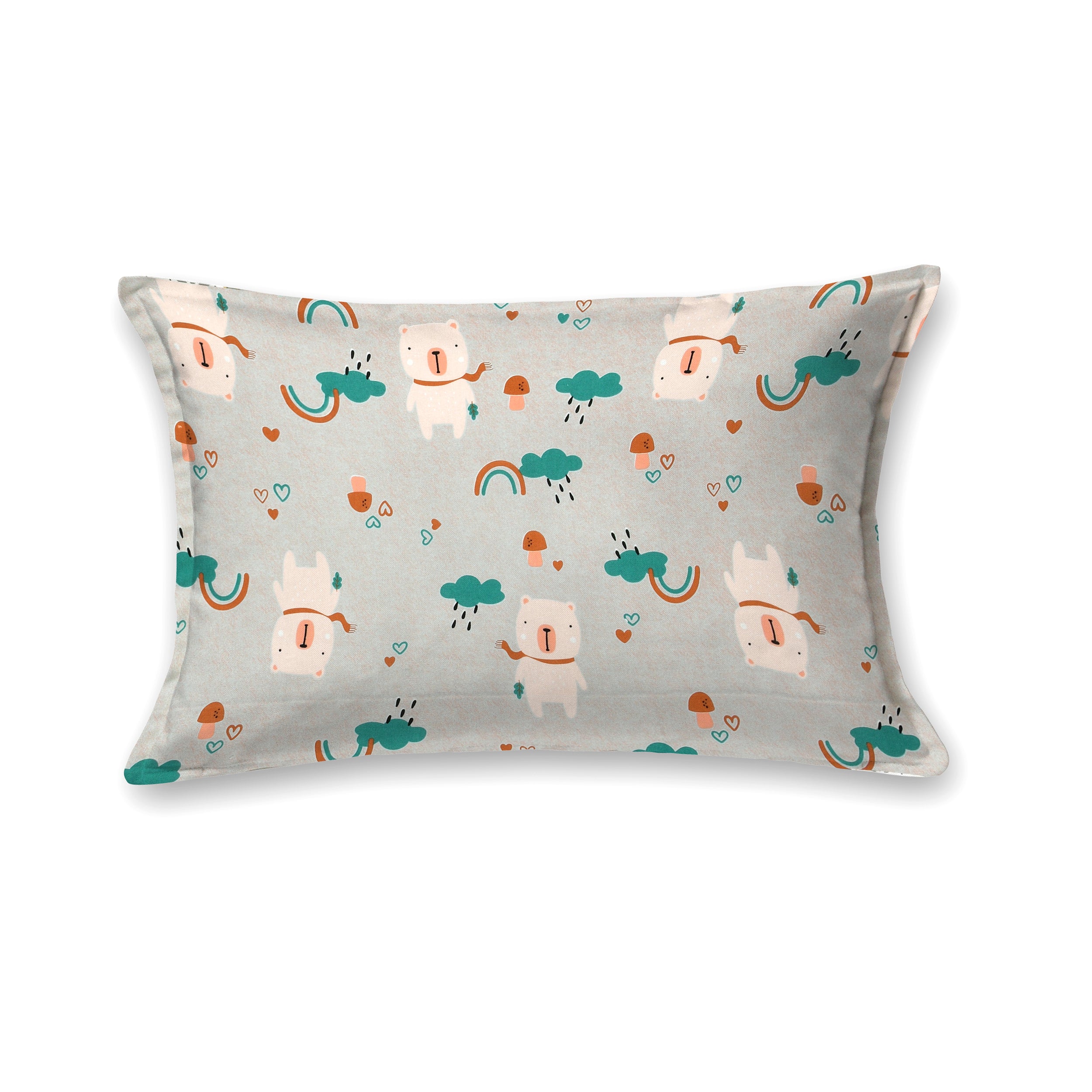 Dream World Cotton Single Bedsheet Set of 2 - Mint Green