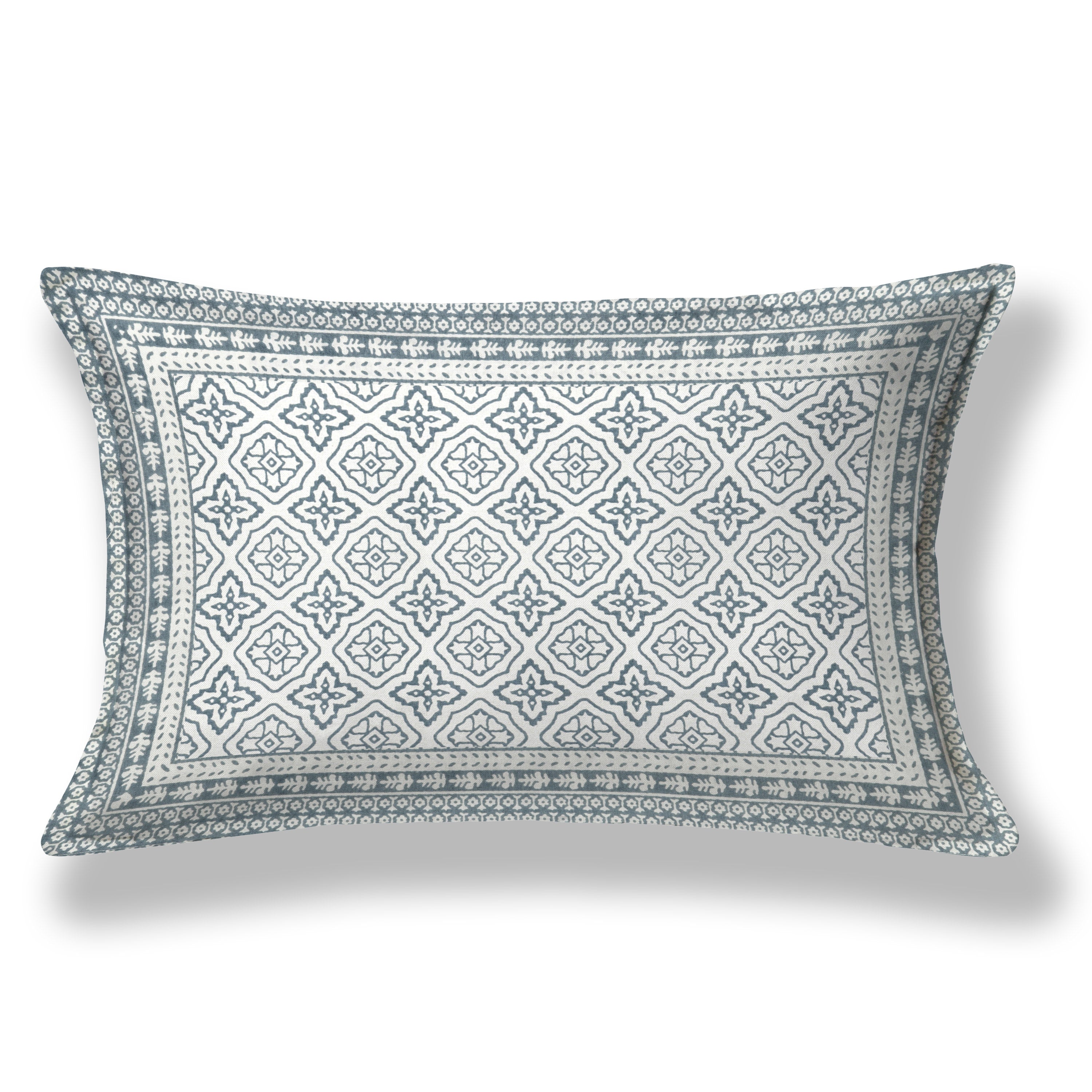 Square Printed Single Cotton Bedsheet- Grey (Pack of 2)