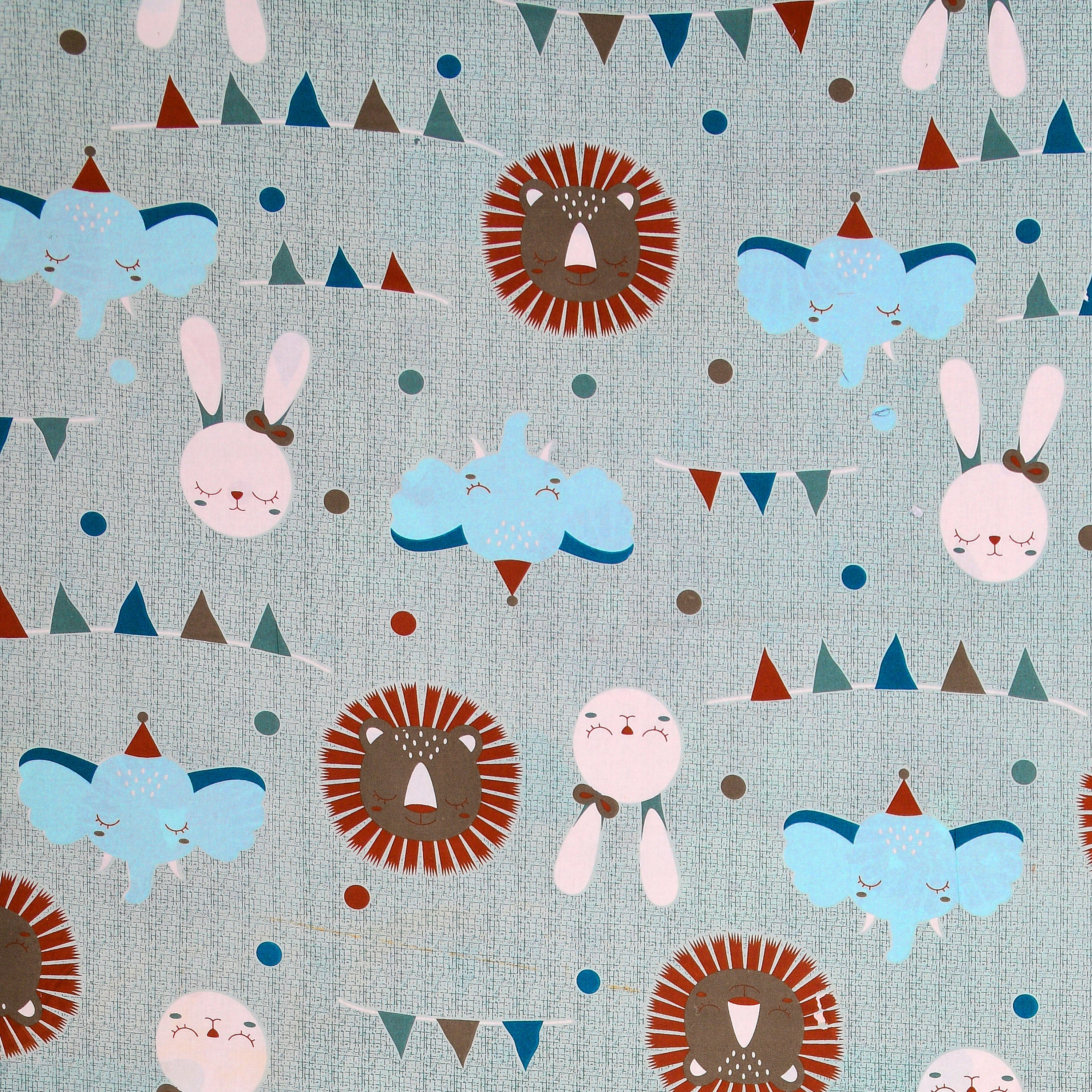 Jungle Carnival Pure Cotton Bedsheet- Mint Green