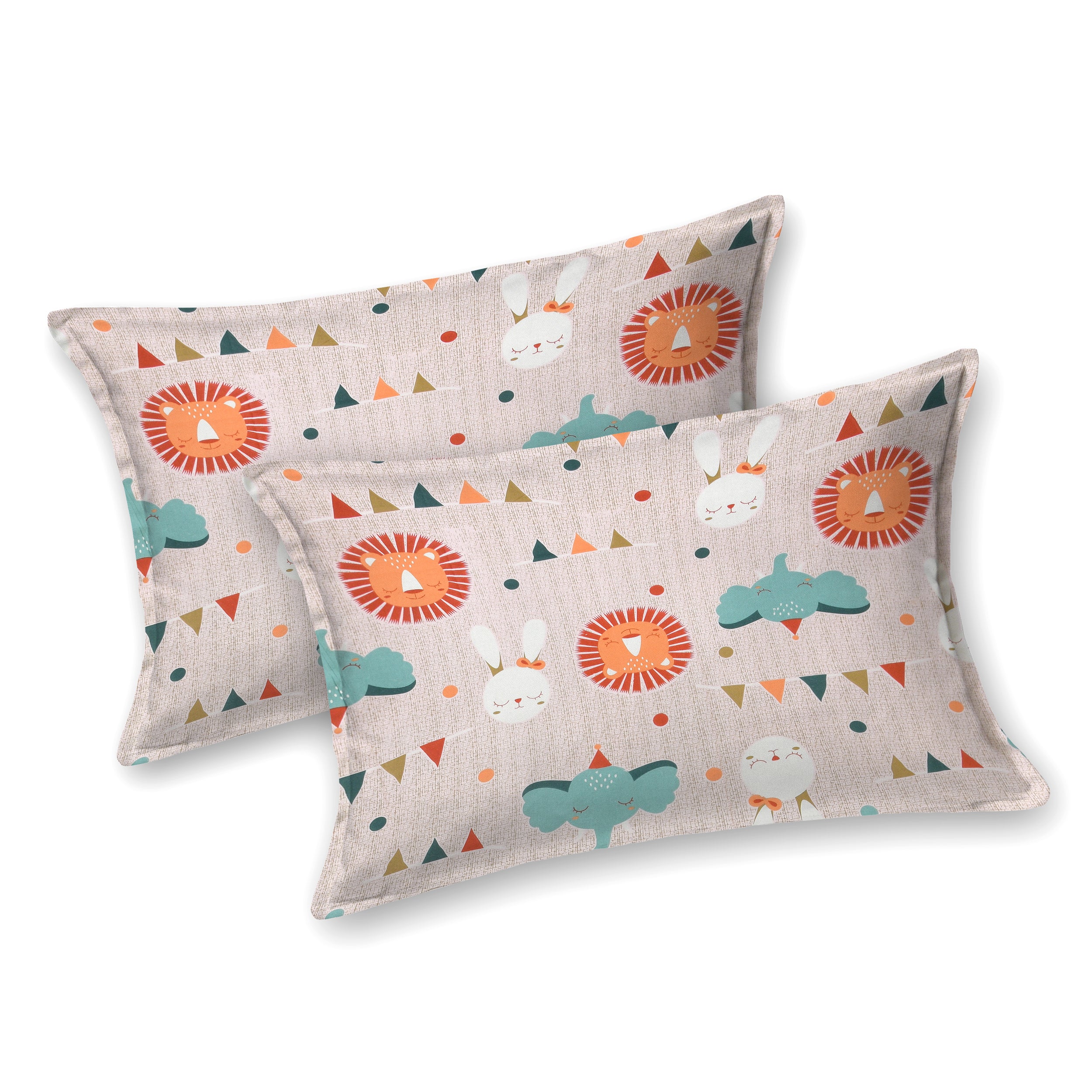 Jungle Carnival Pure Cotton Bedsheet- Cream