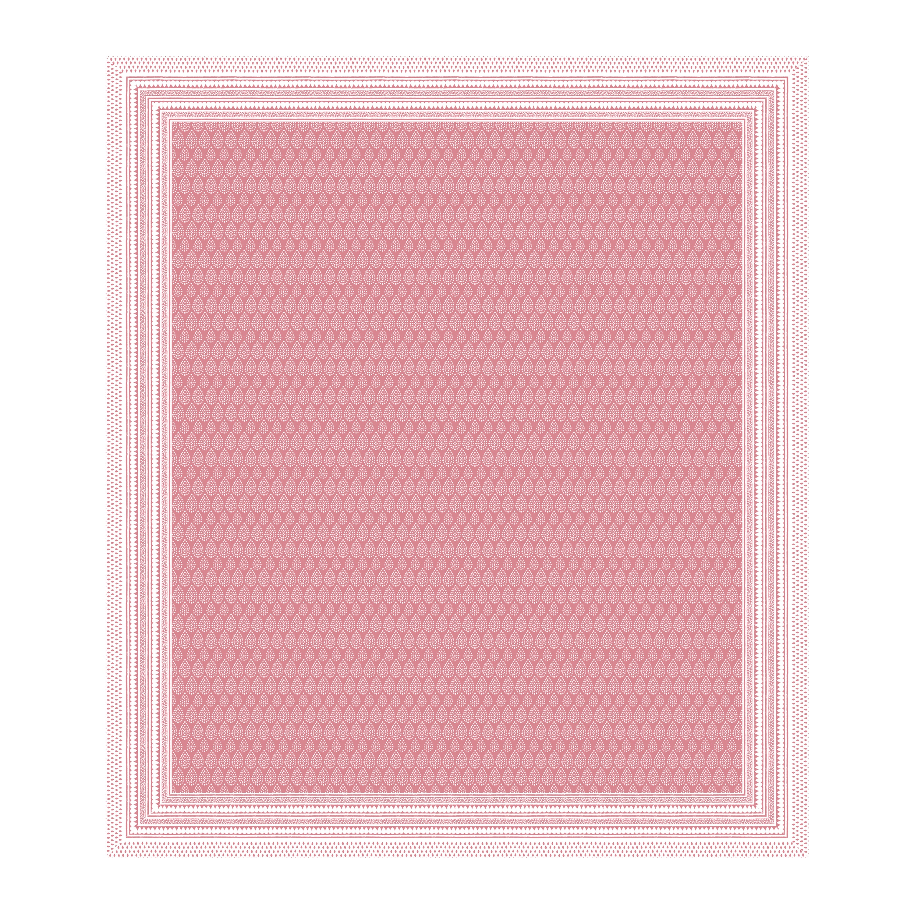 Teardrop Printed Cotton Bedsheet - Pink