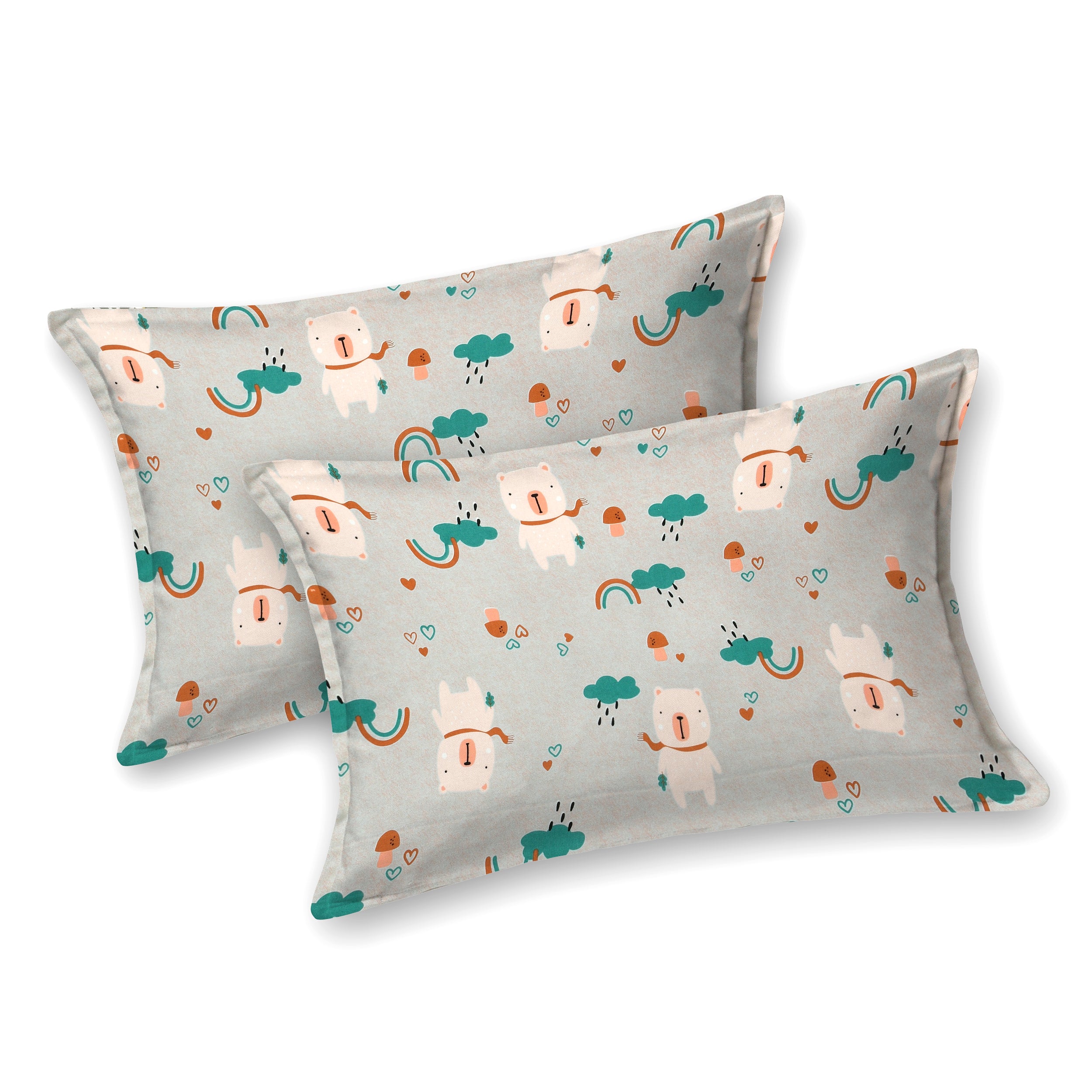 Dream World Pure Cotton Bedsheet- Mint Green
