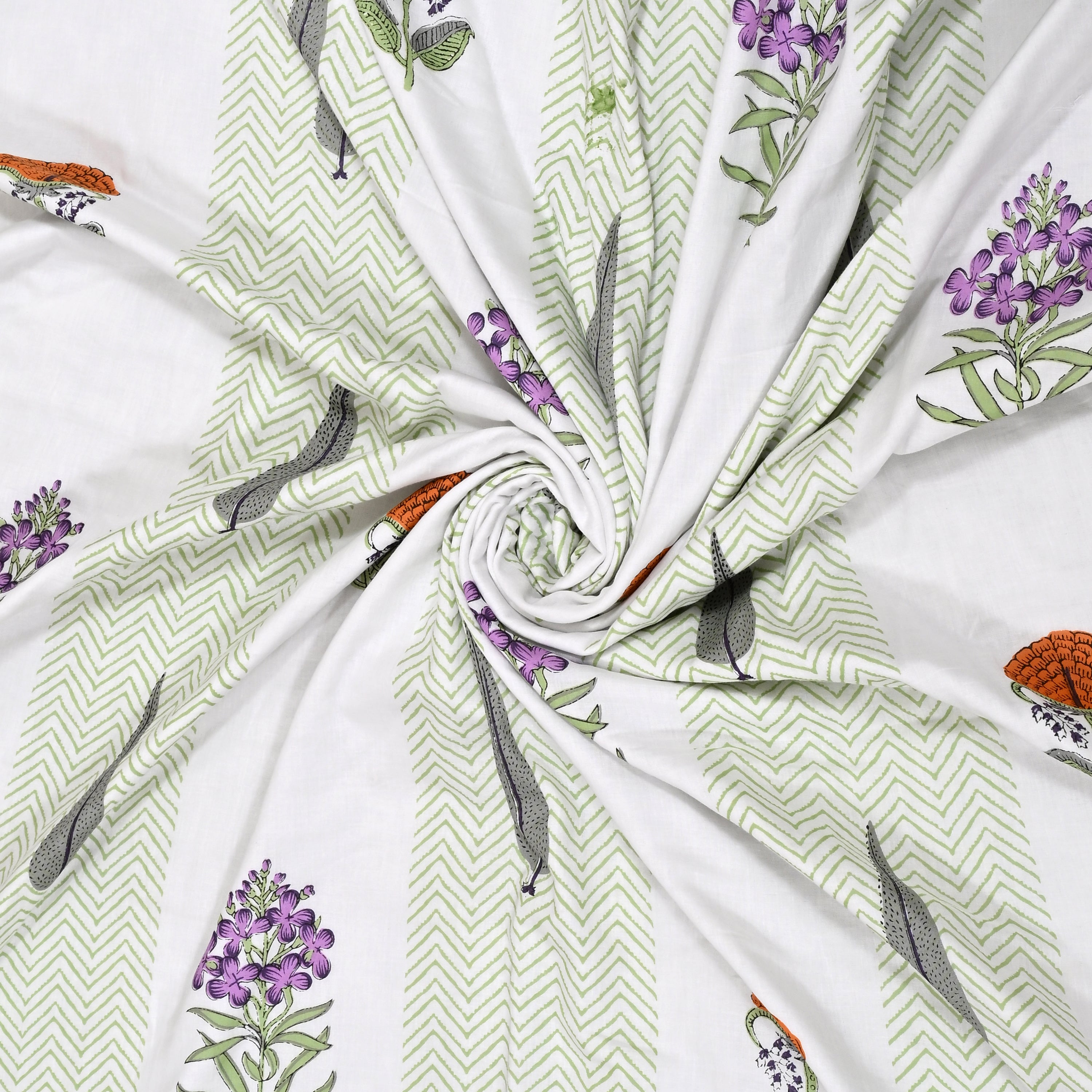 Botanical Calm Dohar Printable & Reversible - Marigold