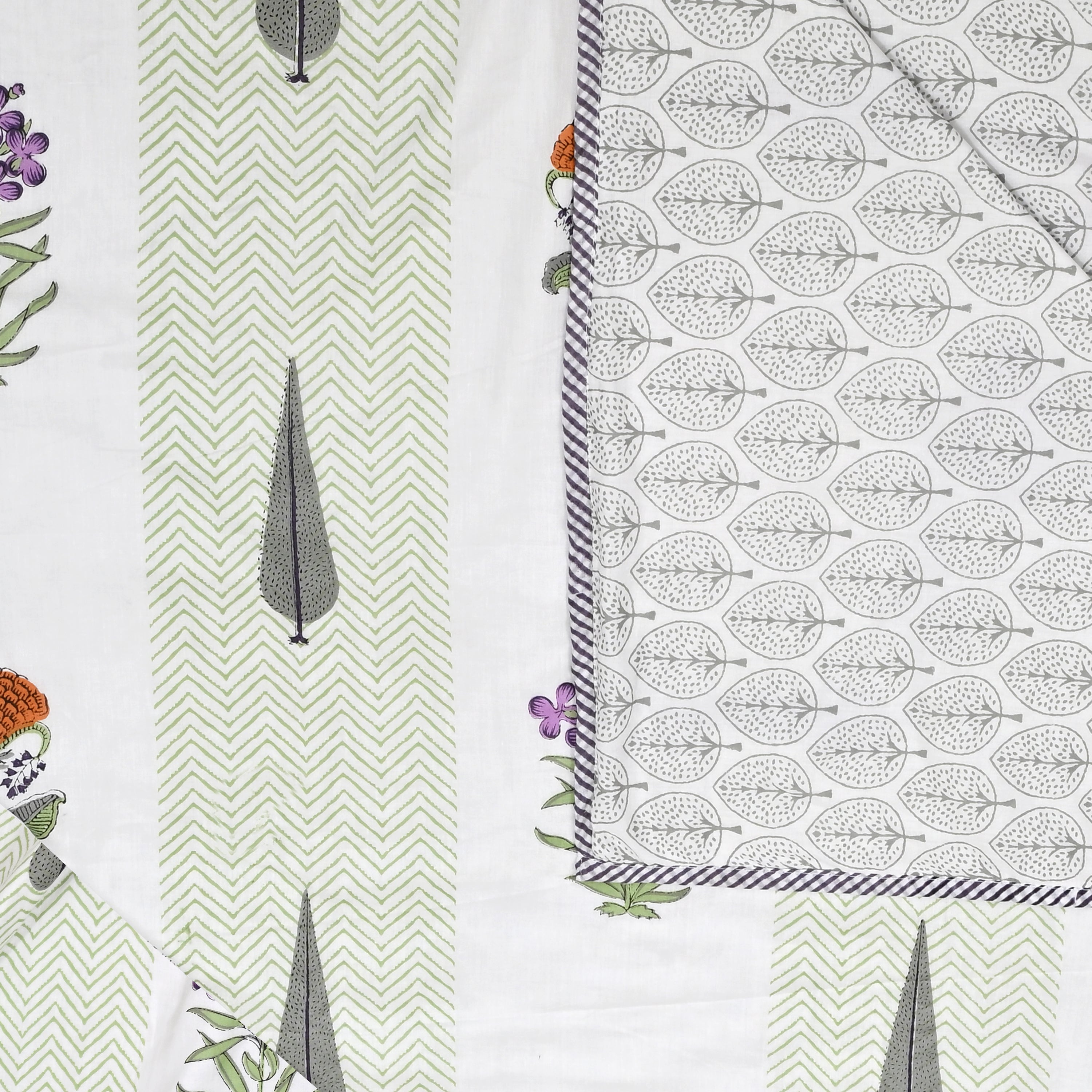 Botanical Calm Dohar Printable & Reversible - Marigold