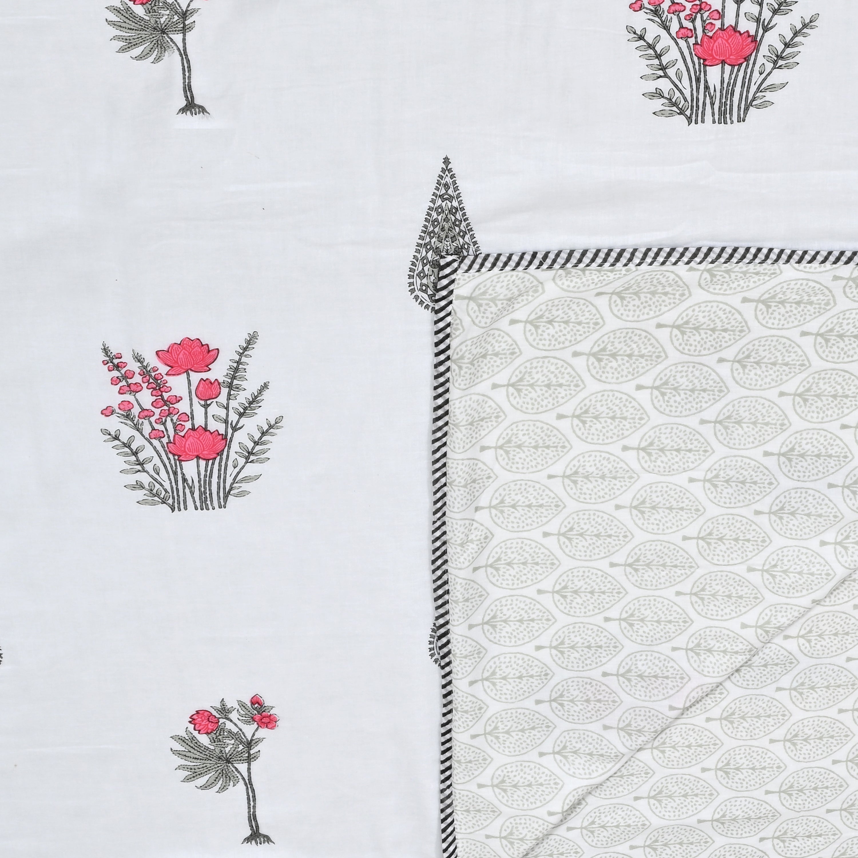 Botanical Calm Dohar Printable & Reversible - Lily