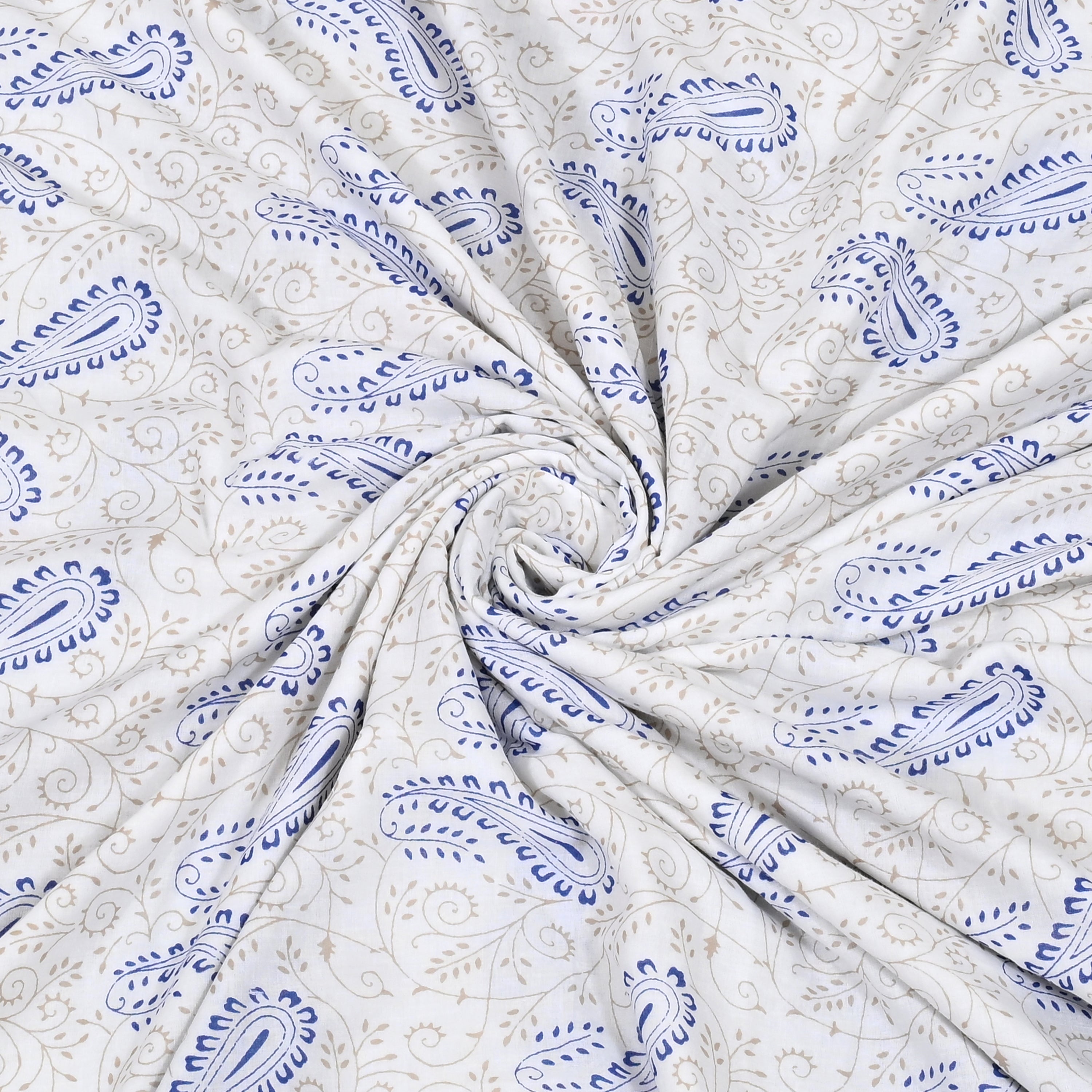 Botanical Calm Dohar Printable & Reversible - Indigo