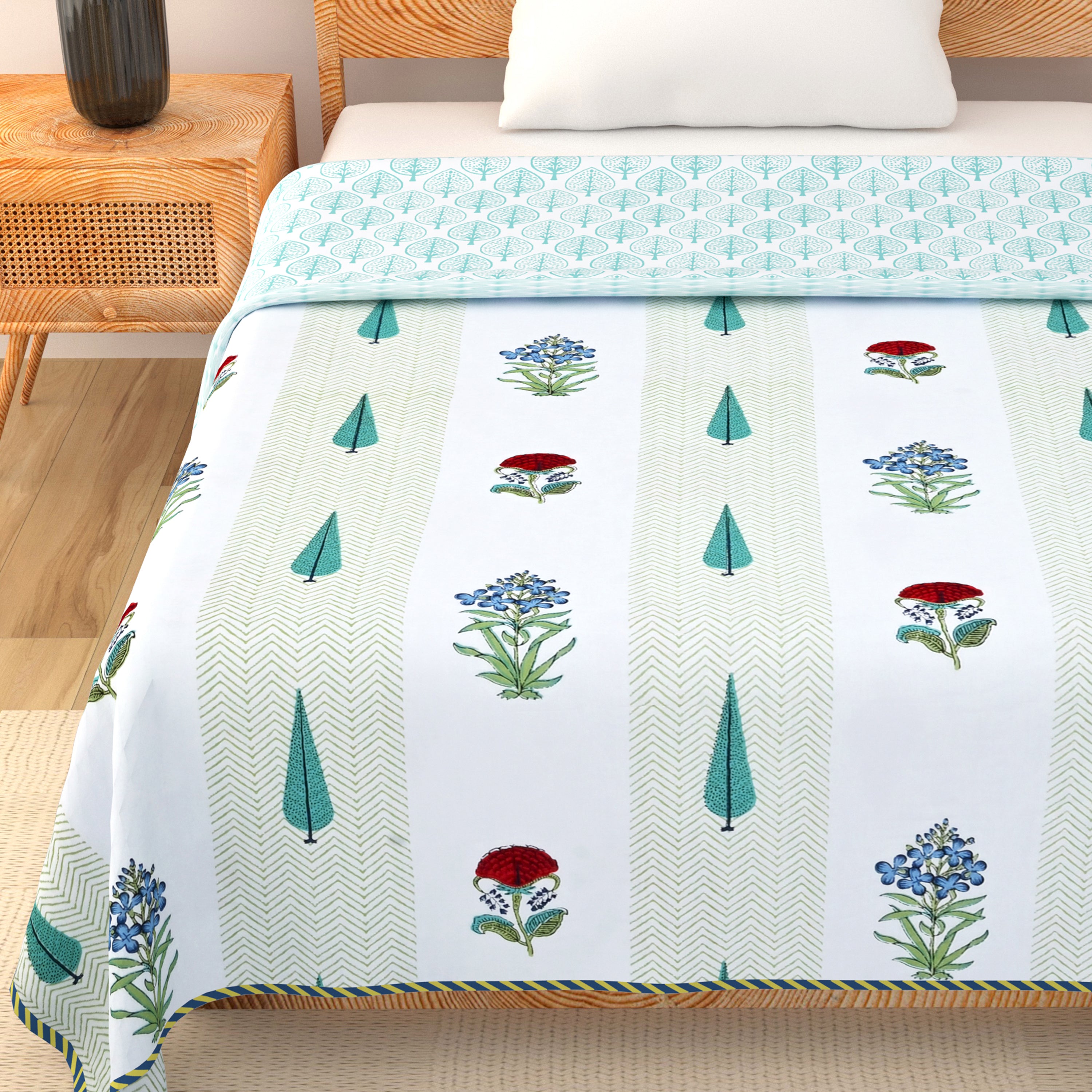 Meadow Mist Summer Cotton Dohar Printable & Reversible