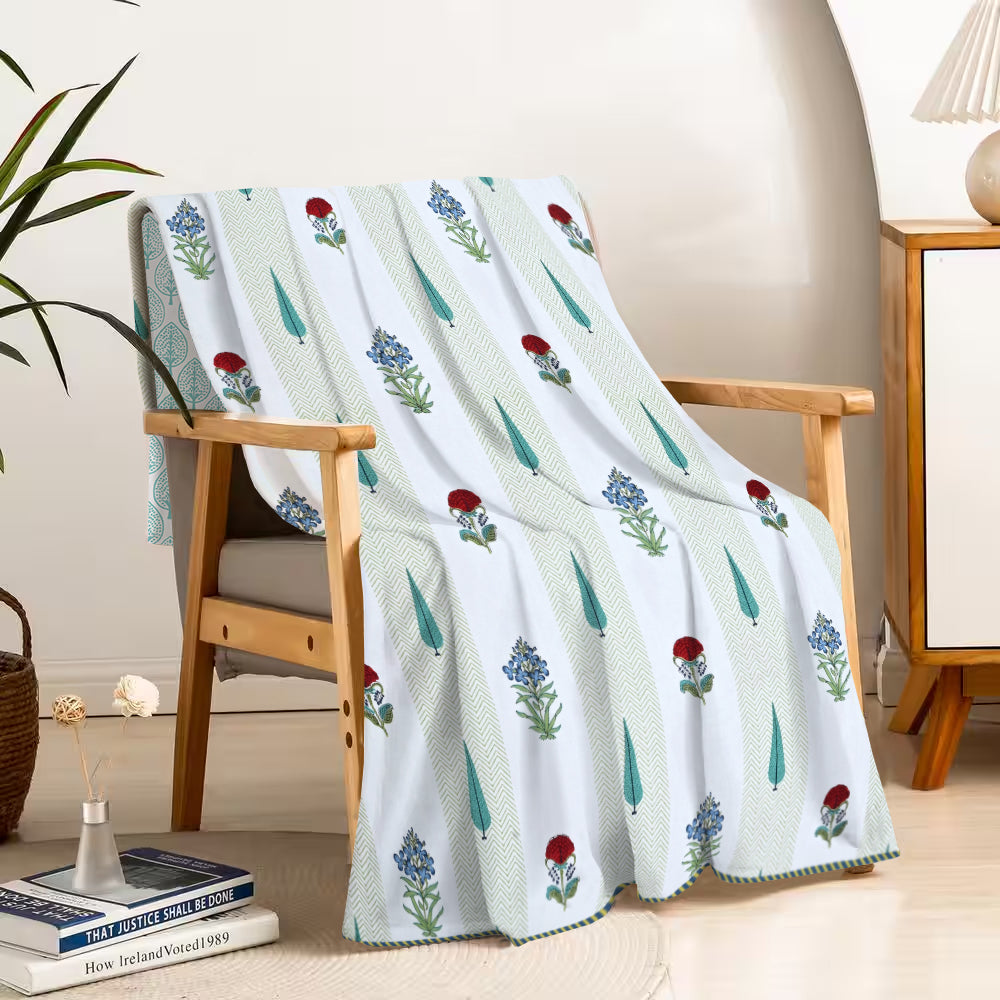 Meadow Mist Summer Cotton Dohar Printable & Reversible