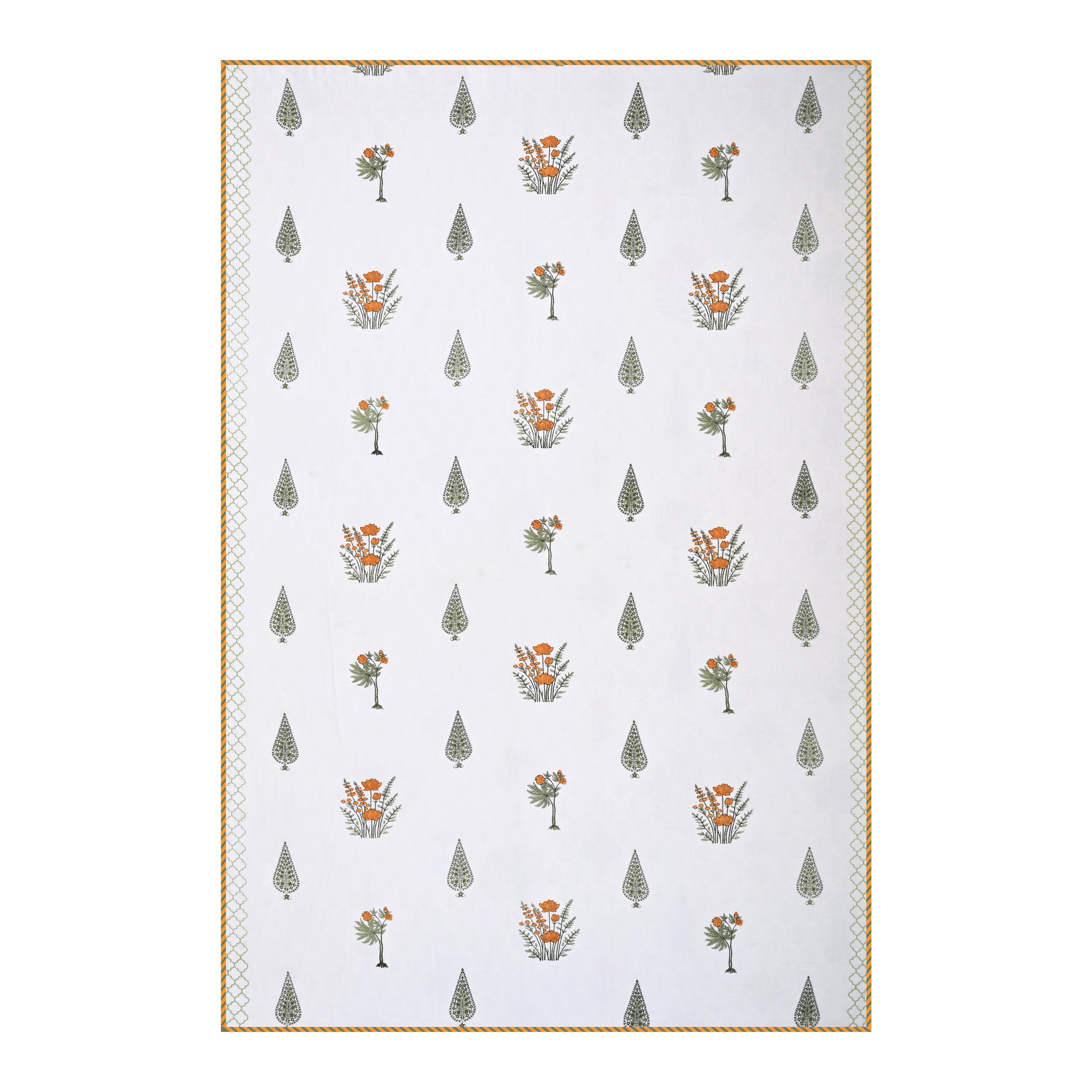 Amber Leaf Cotton Dohar Printable & Reversible