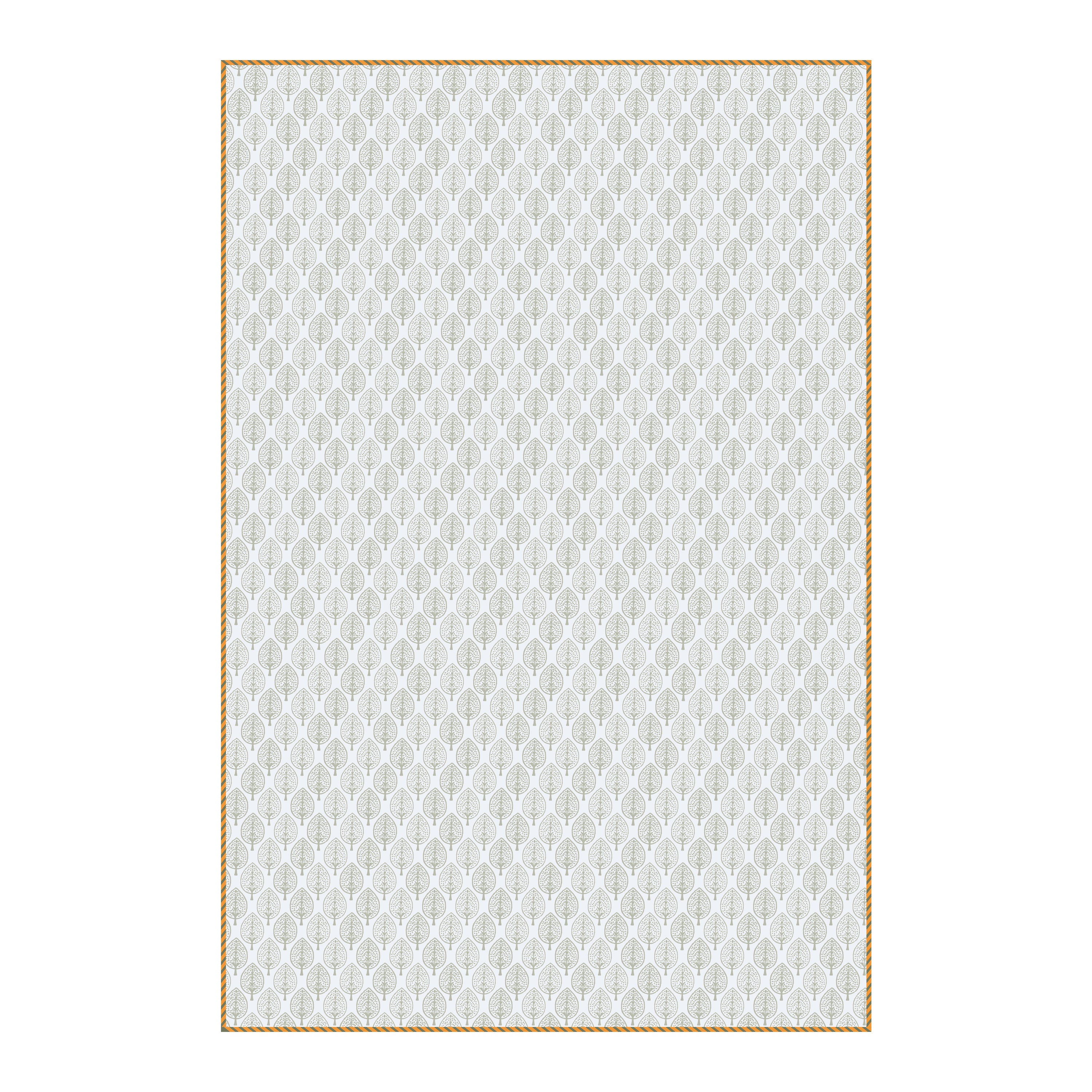 Amber Leaf Cotton Dohar Printable & Reversible
