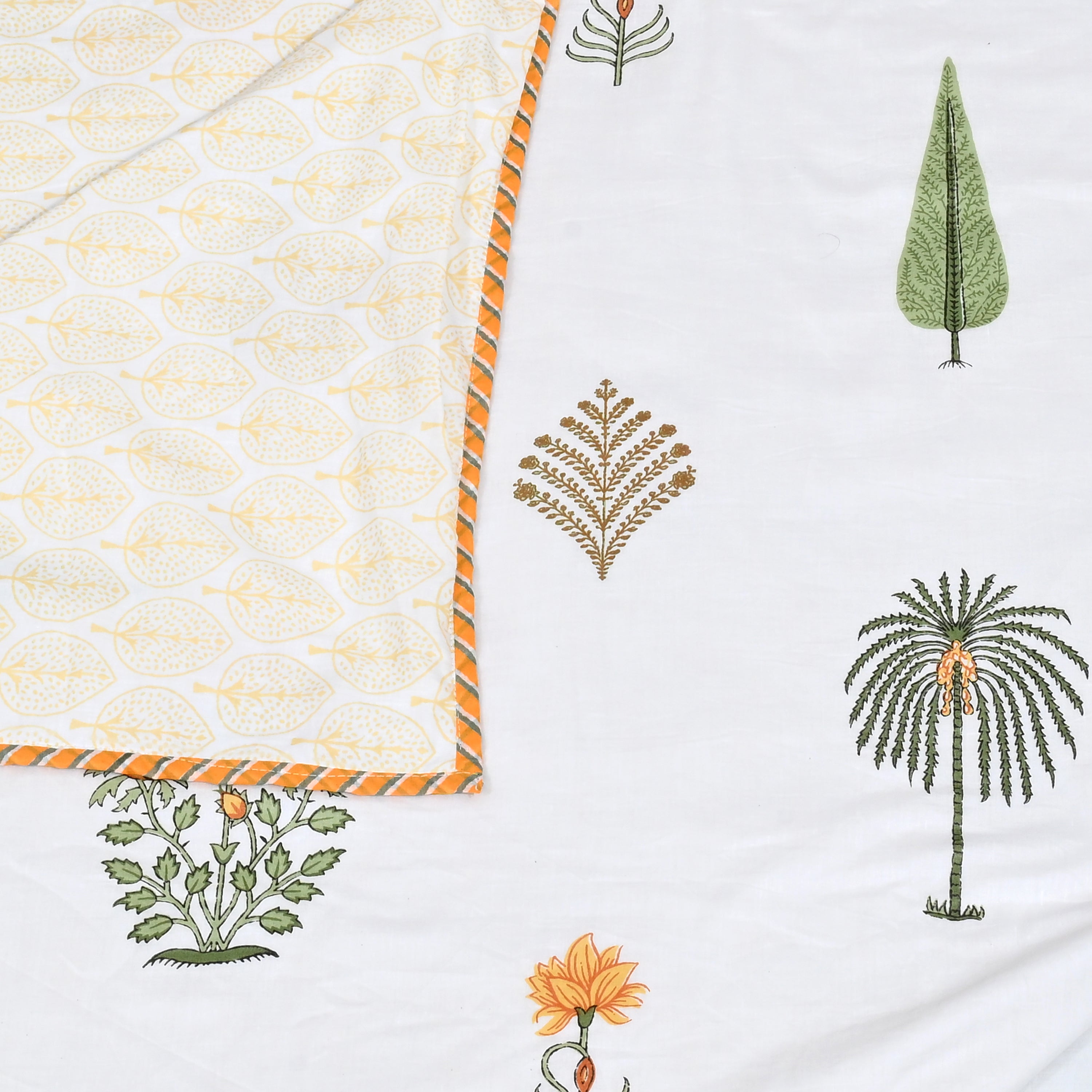 Palm & Petal Cotton Dohar Printable & Reversible