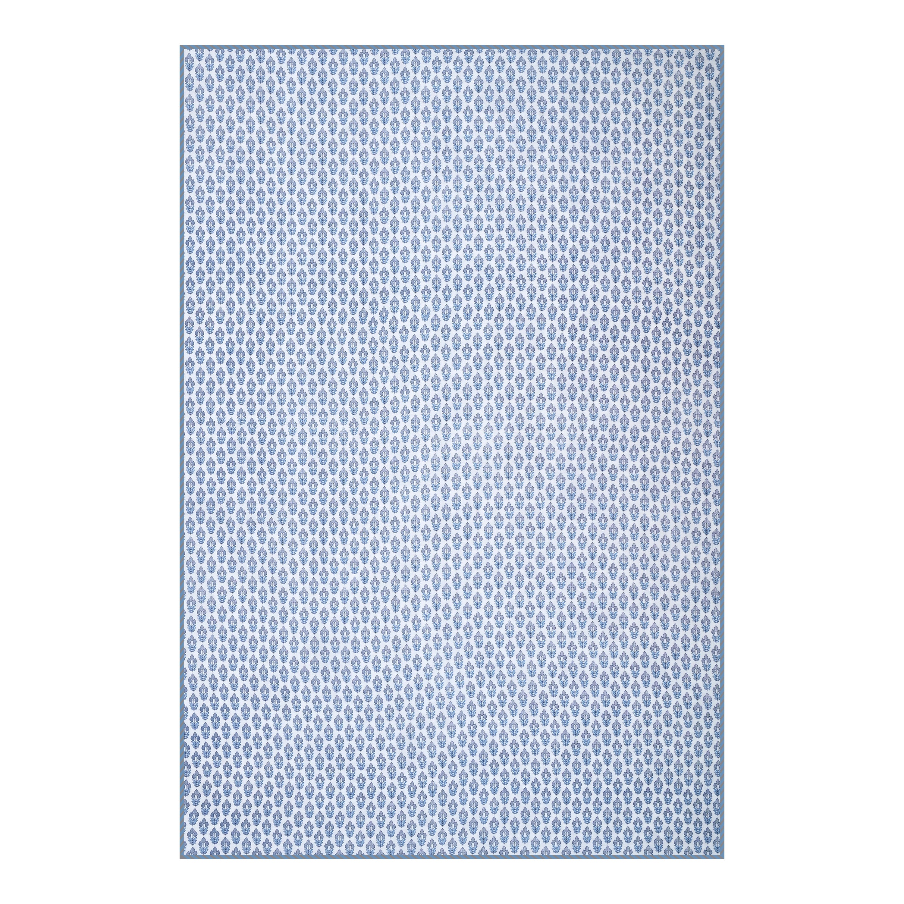 Indigo Frost Flower Cotton Dohar Printable & Reversible