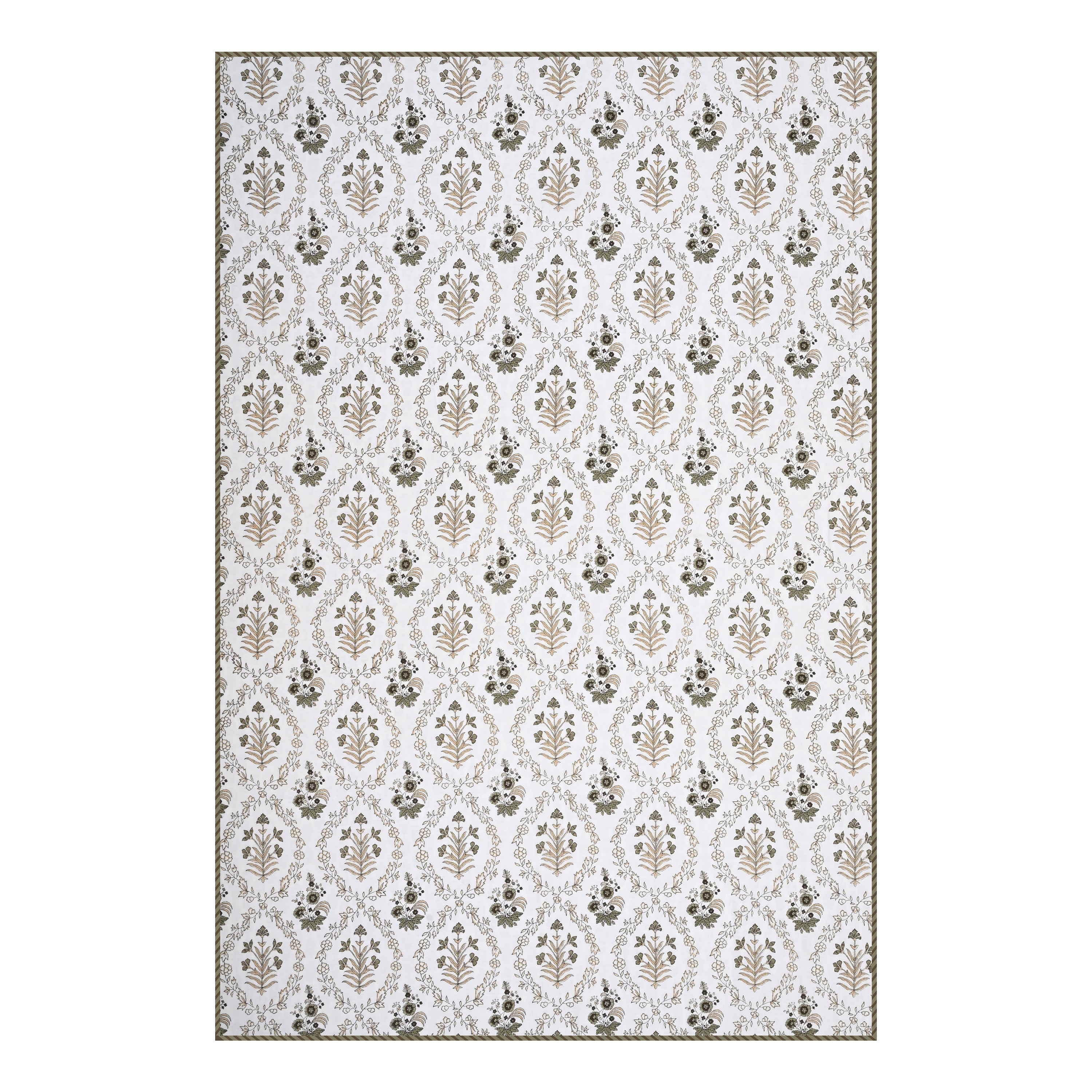 Botanical Calm Dohar Printable & Reversible - Green Leaf