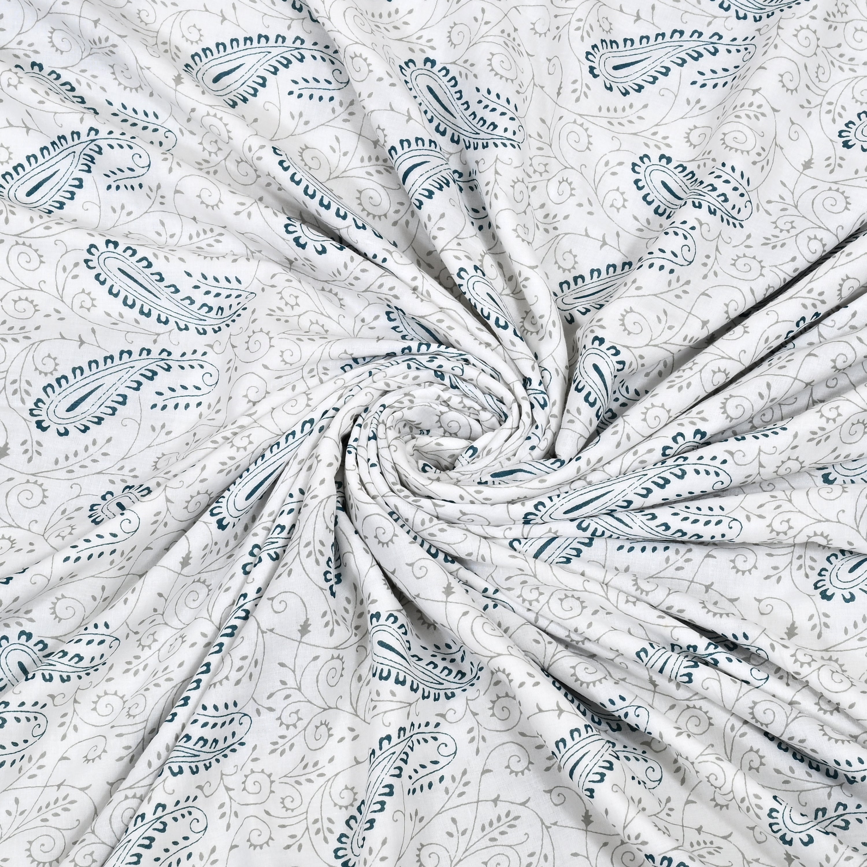 Botanical Calm Dohar Printable & Reversible - Blue Elephant