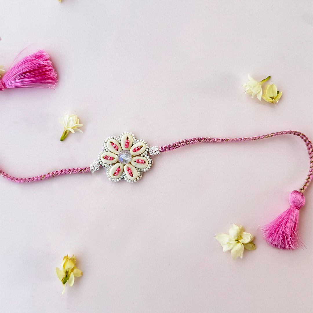 Pink Pastel Bloom Handmade Rakhi