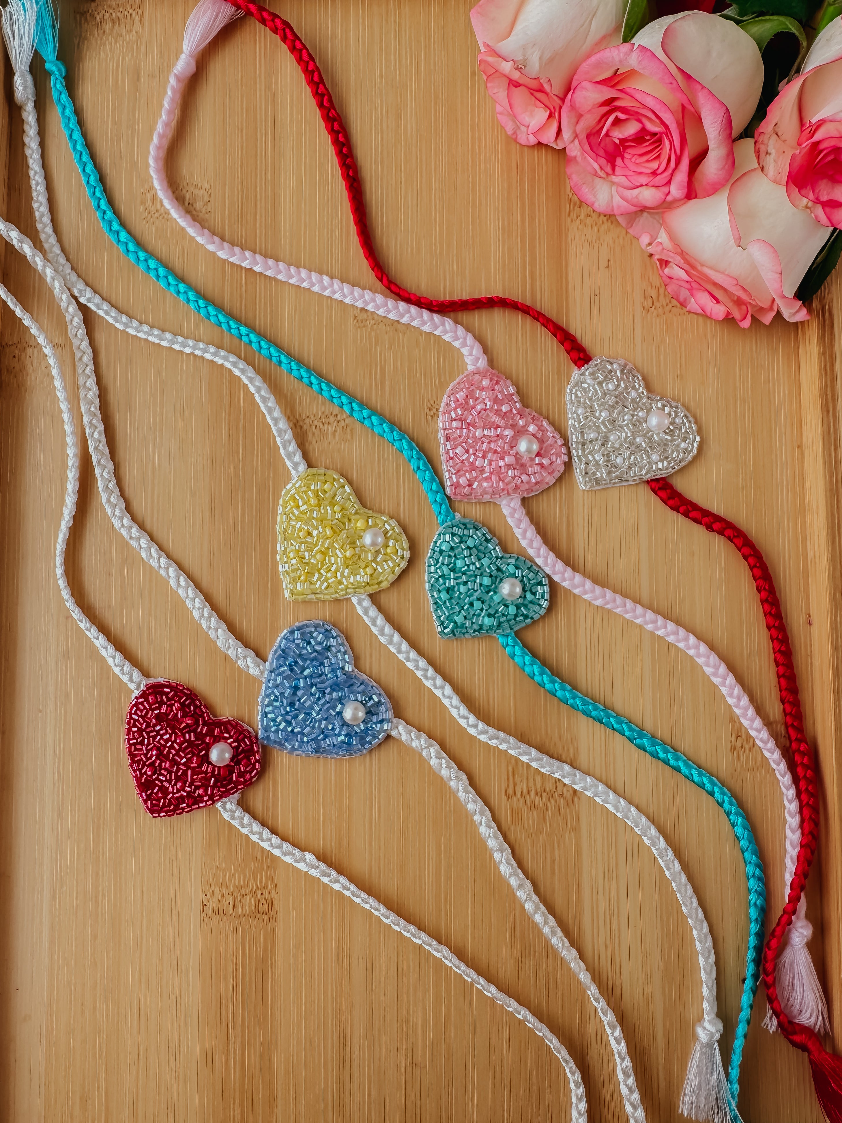 Set of 6 - Love Bond Colorful Handmade Rakhi
