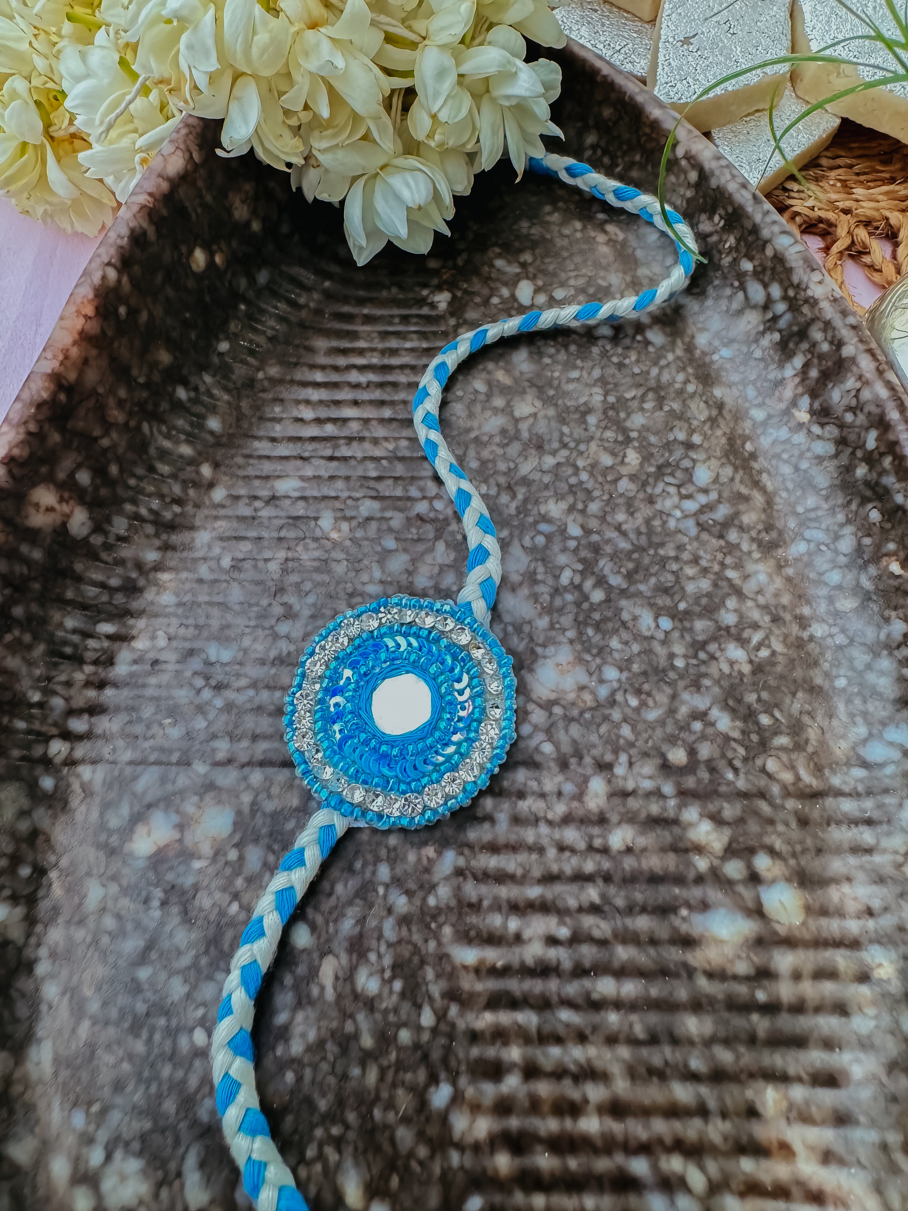 Blue Mirror Lake  
Handmade Rakhi
