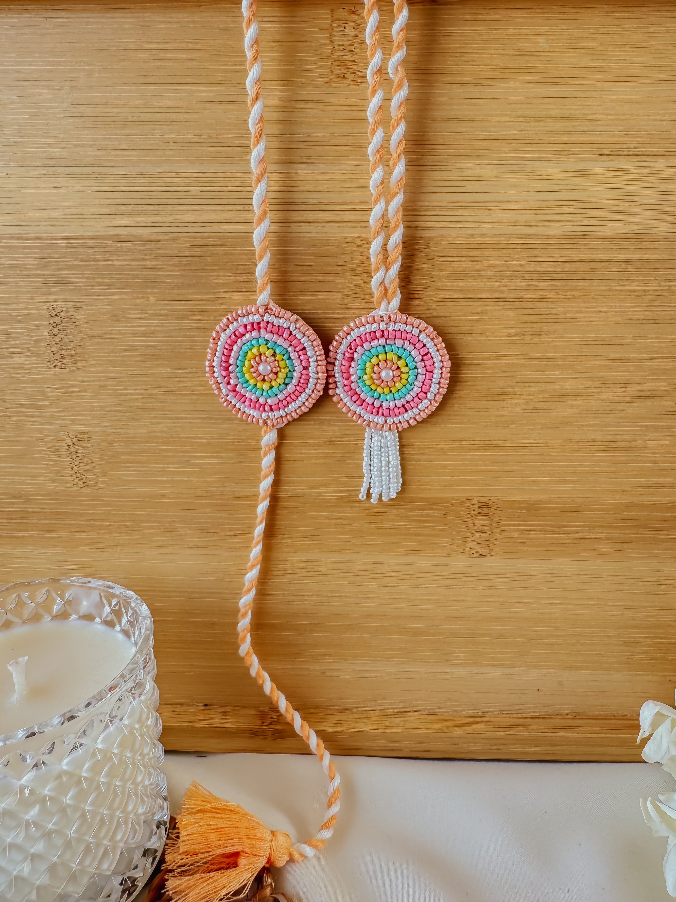 Color Wheel & Lumba Set Handmade Rakhi