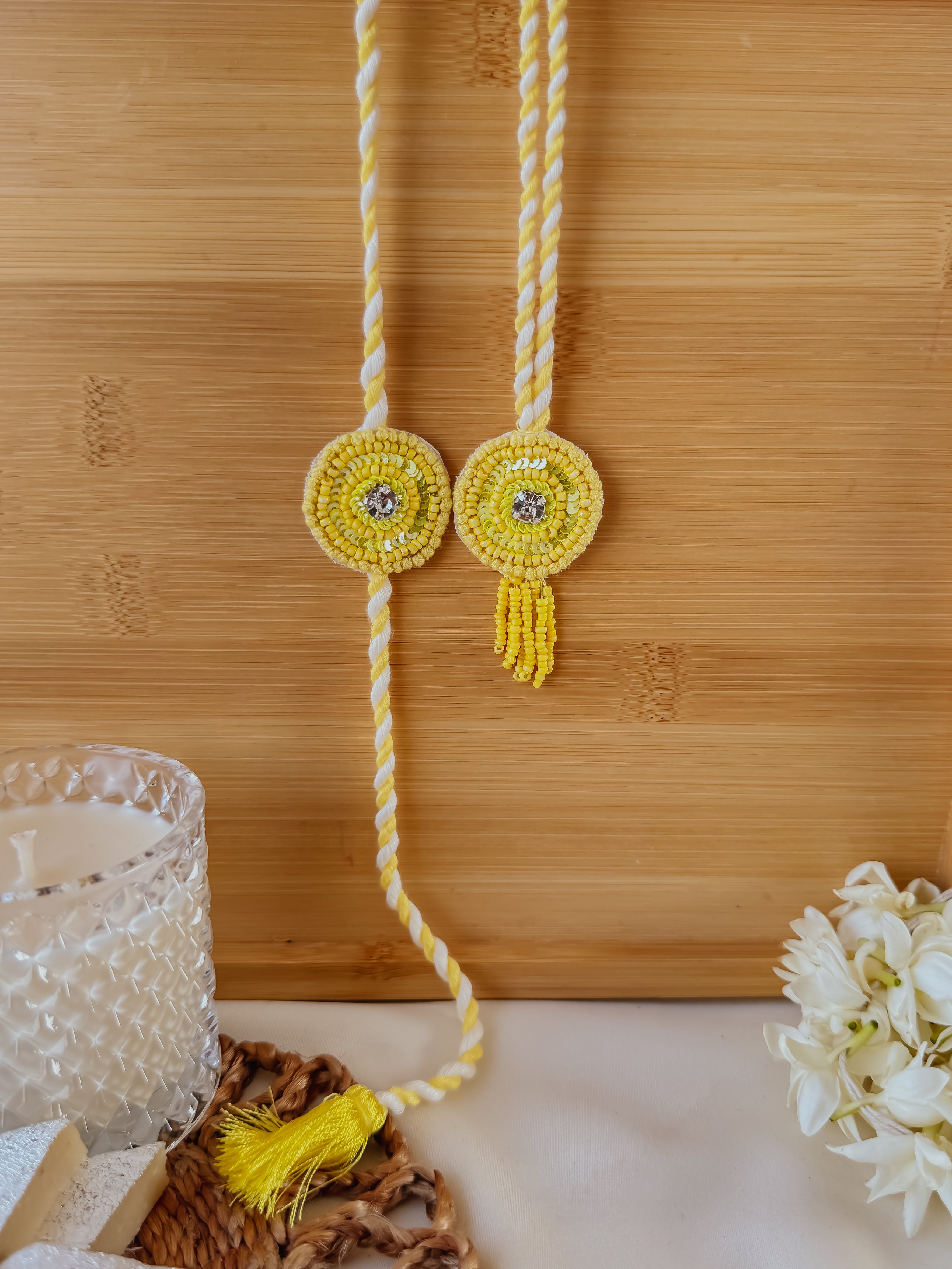Sunshine Circle & Lumba Set Handmade Rakhi