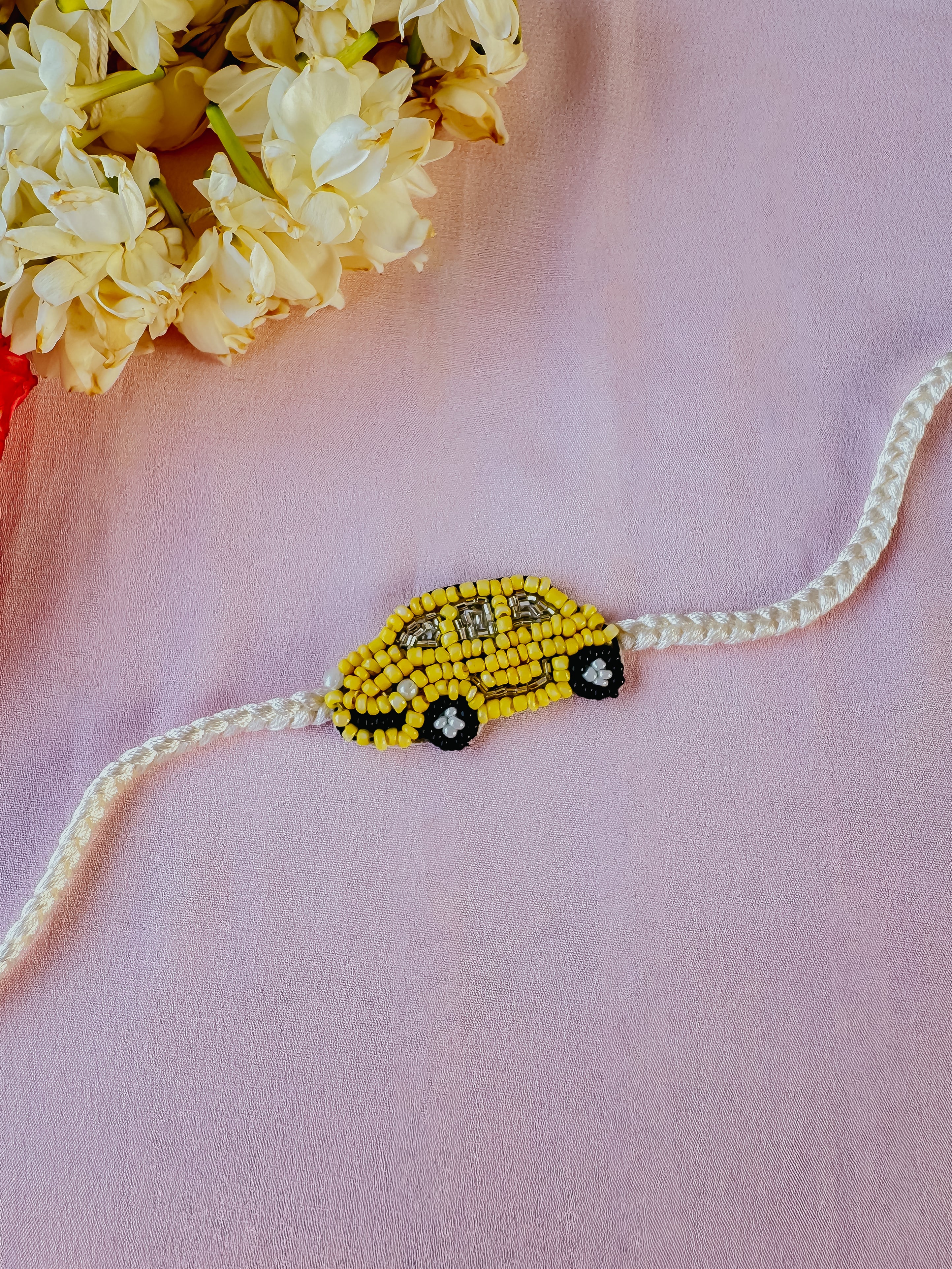 Car Lover's Yellow Handmade Rakhi