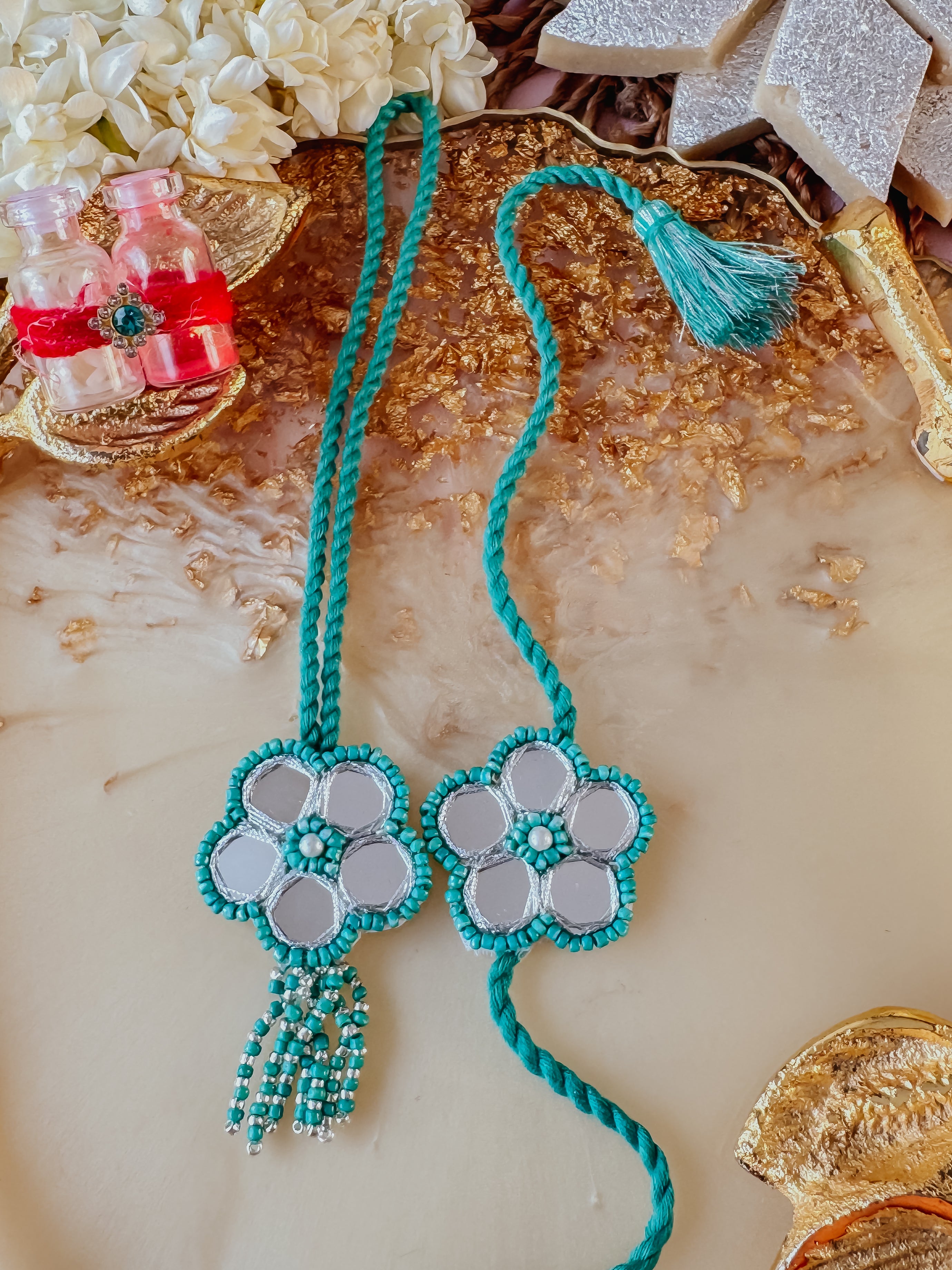 Reflecting Love & Lumba Set  Handmade Rakhi