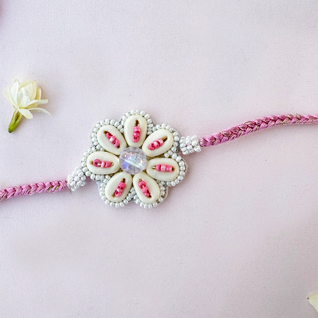 Pink Pastel Bloom Handmade Rakhi