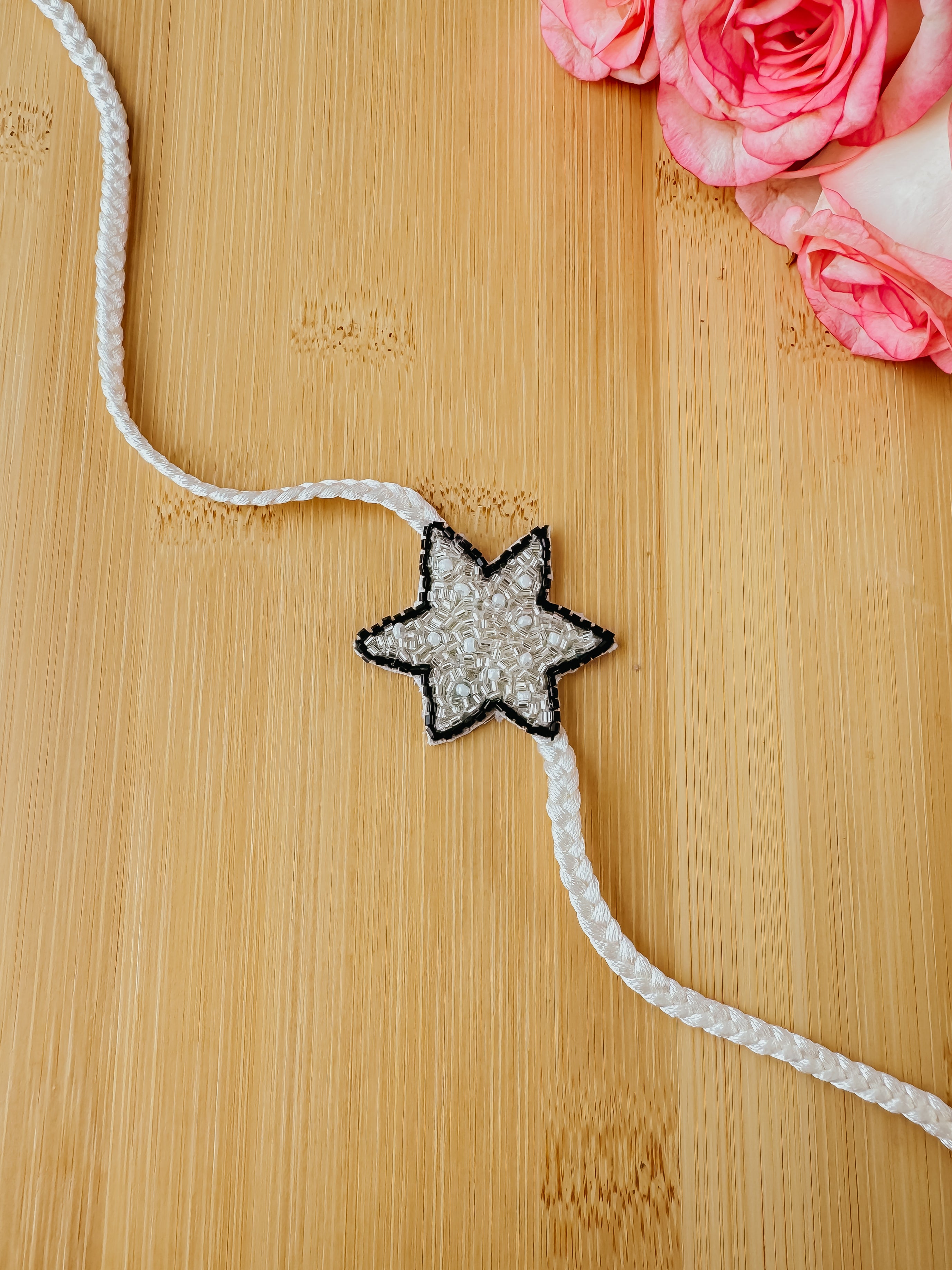 Silver Star-Spark Handmade Rakhi