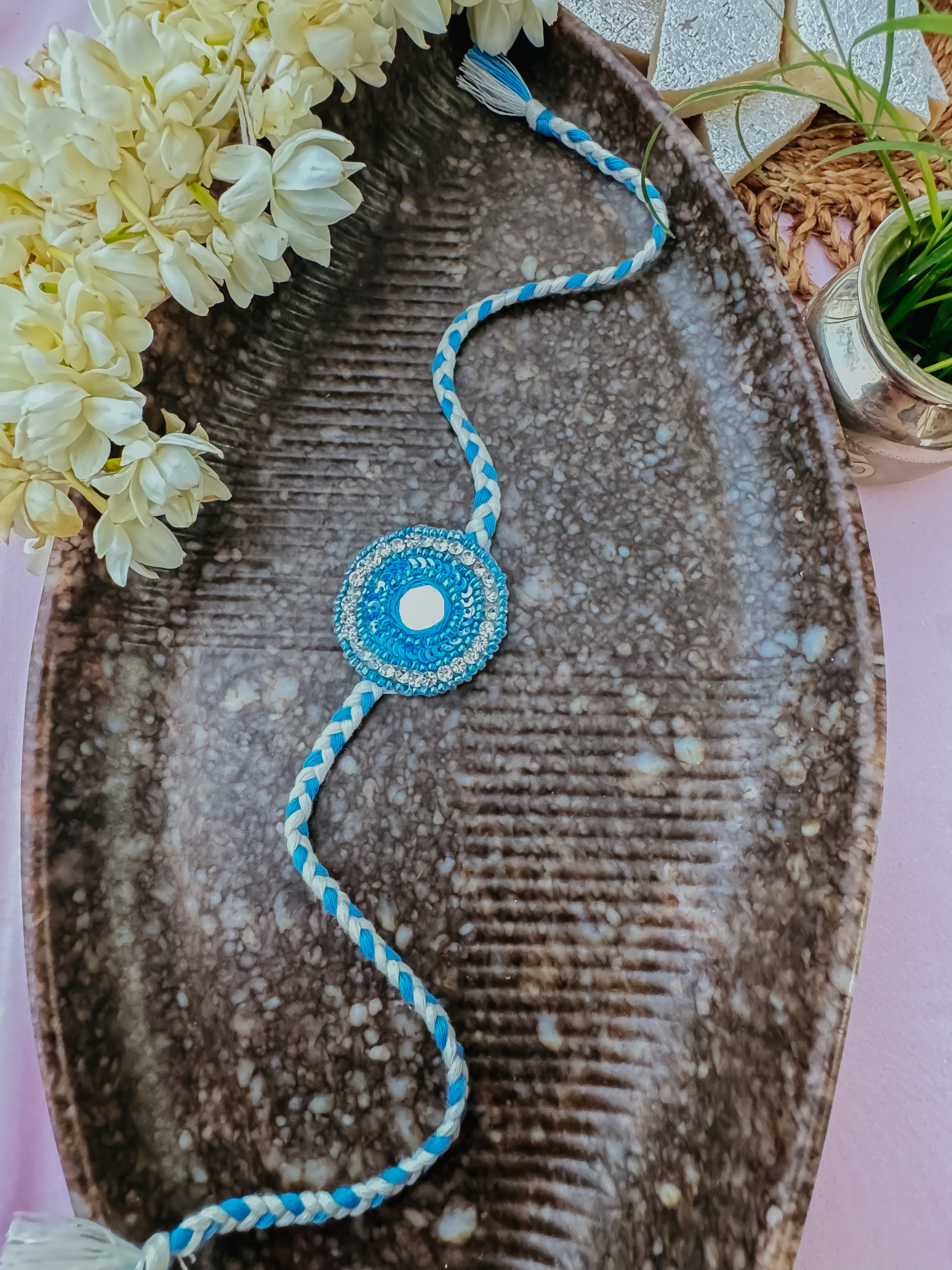 Blue Mirror Lake  
Handmade Rakhi