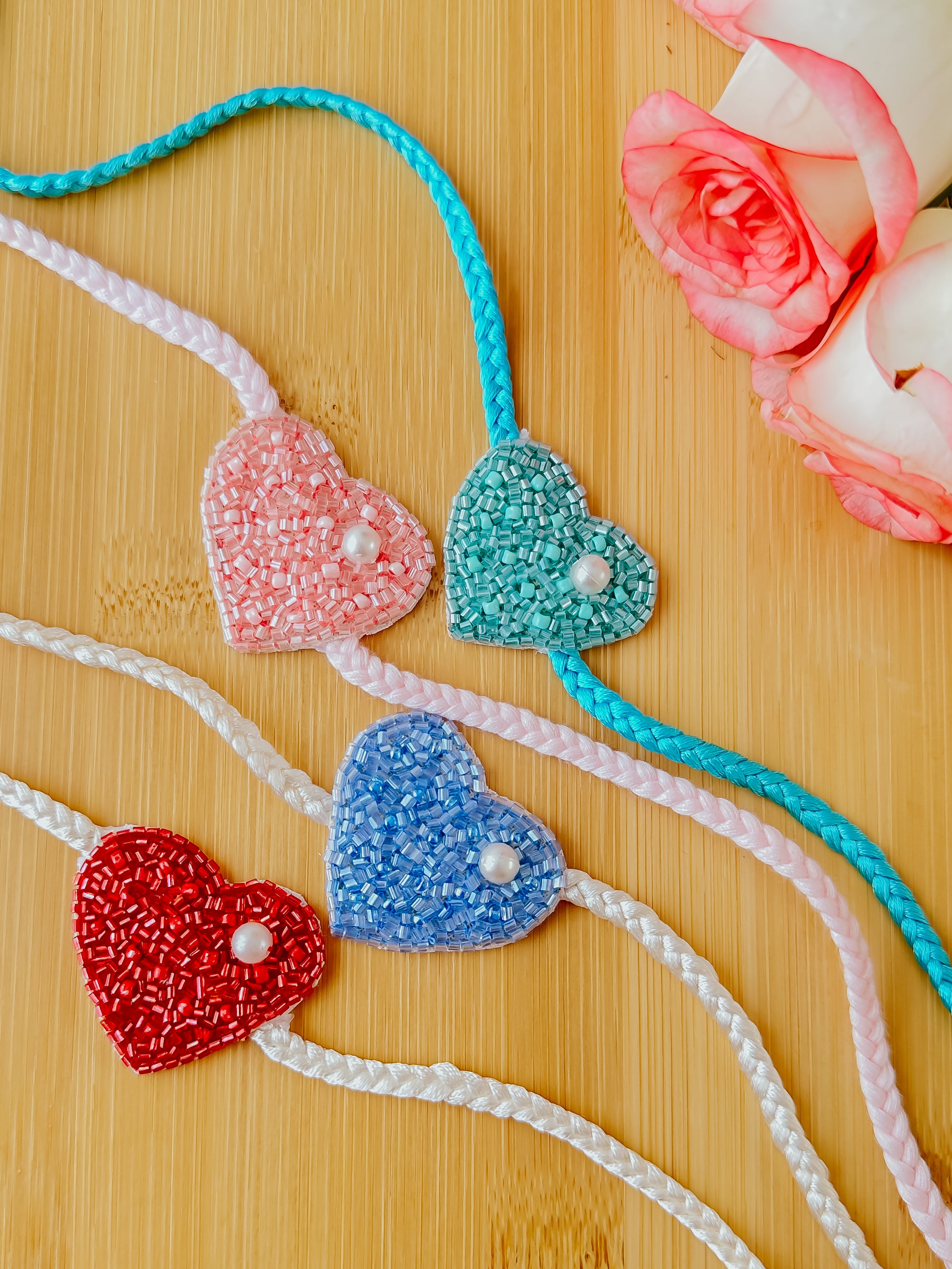 Set of 4 - Love Bond Colorful Handmade Rakhi