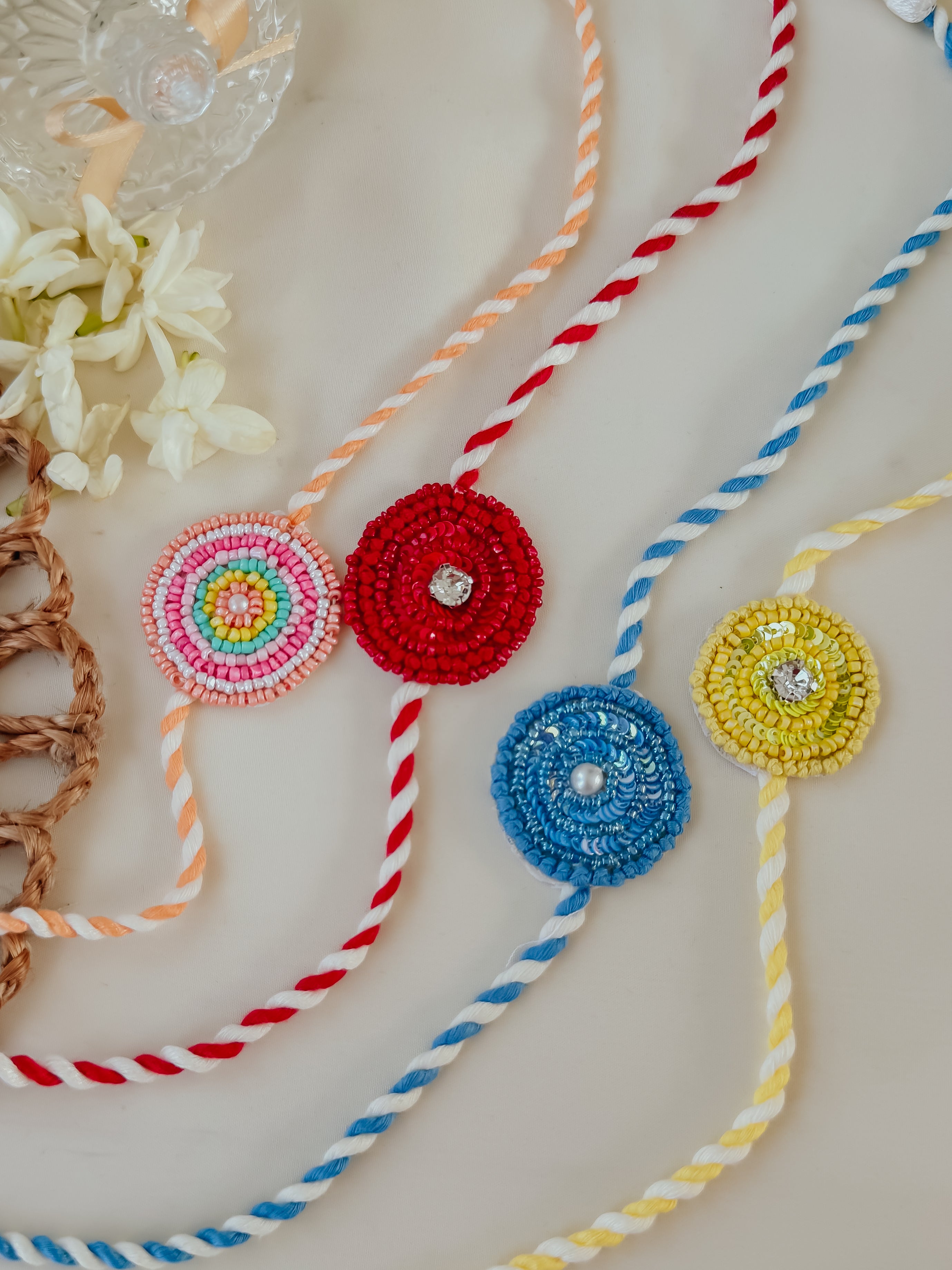Set of 4- Blooming Bond Handmade Rakhi