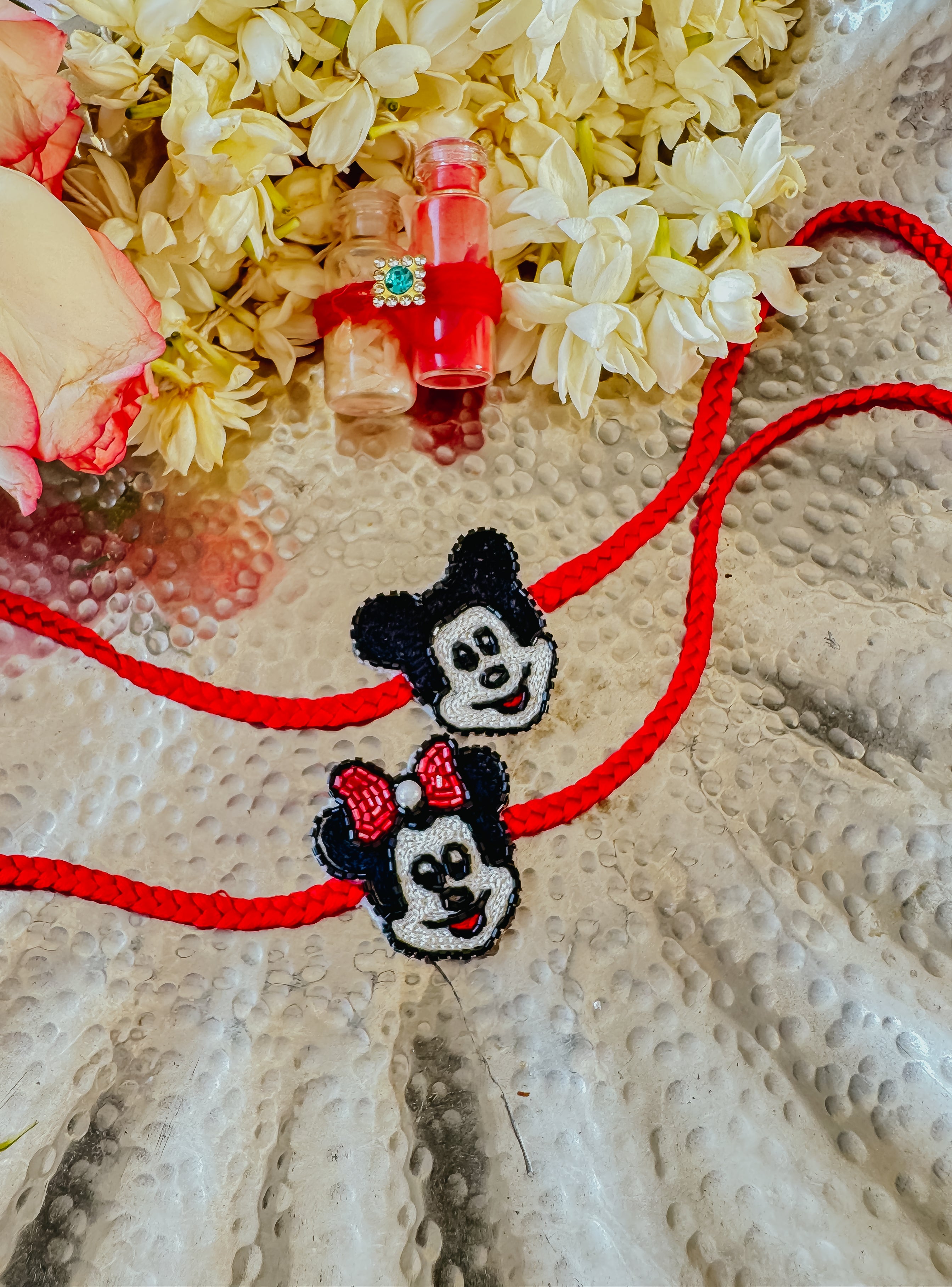 Set of 2- Mickey & Minnie Duo Handmade Rakhi