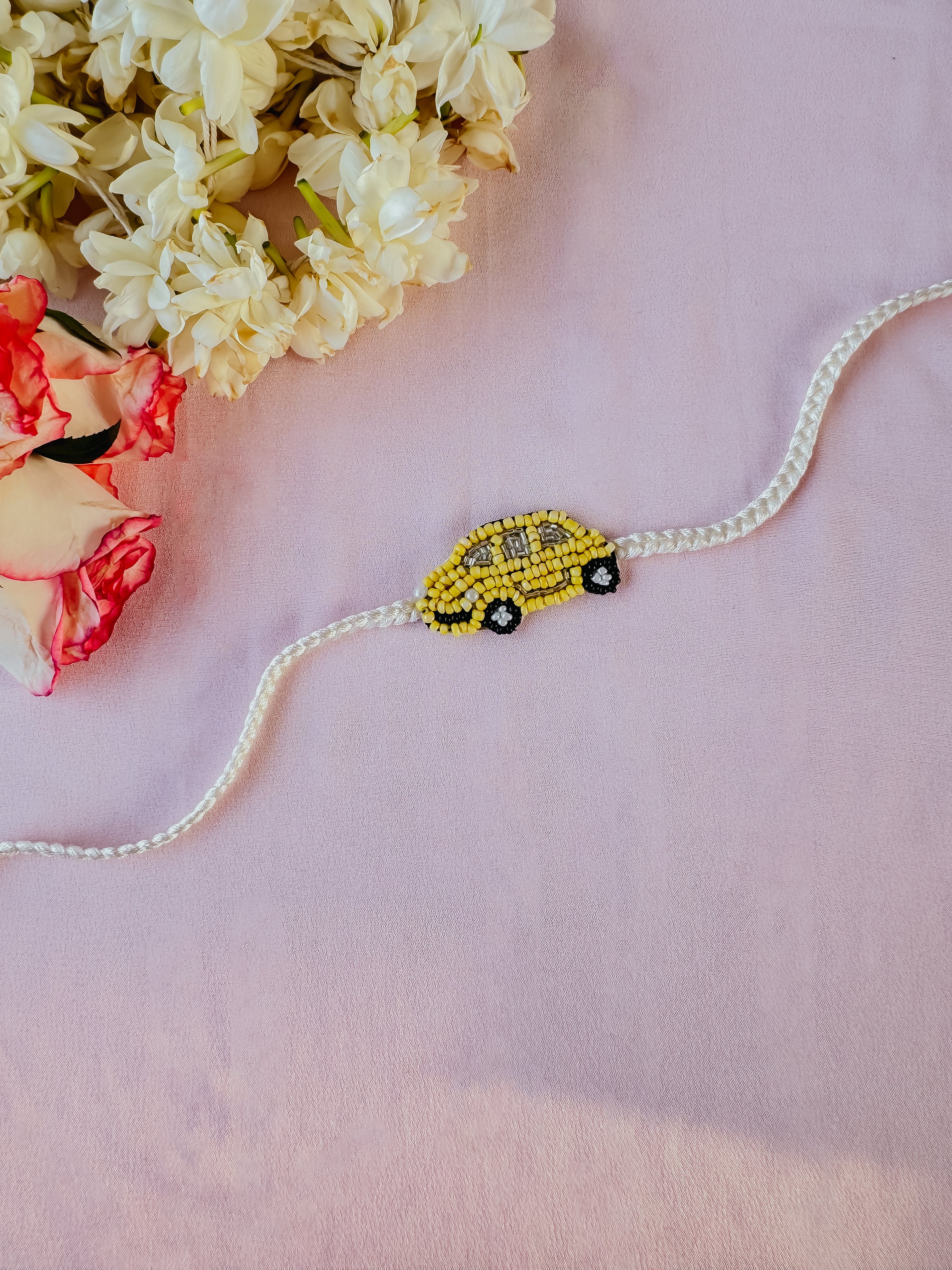 Car Lover's Yellow Handmade Rakhi