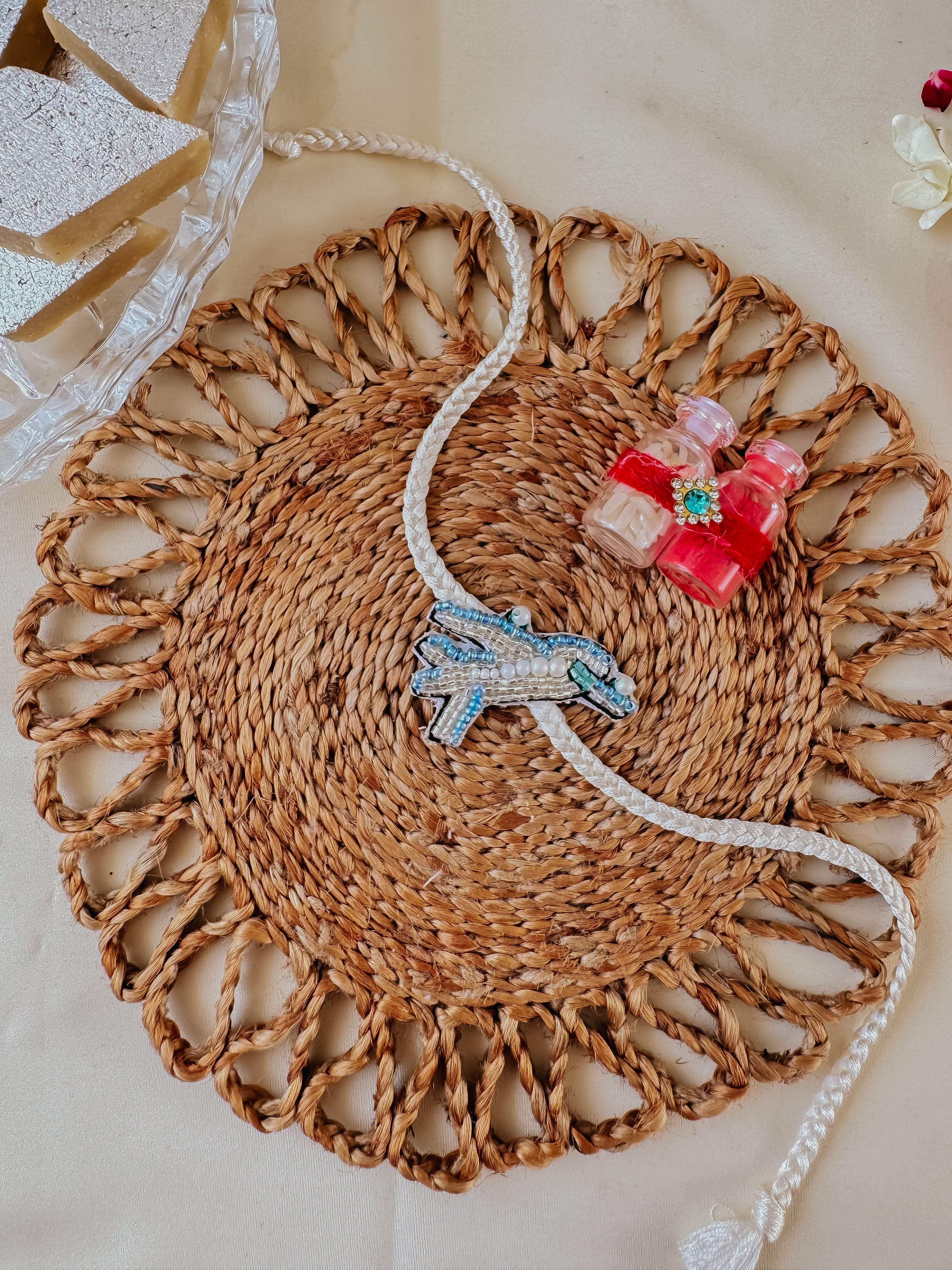 Fly-High Blue Aeroplane Handmade Rakhi