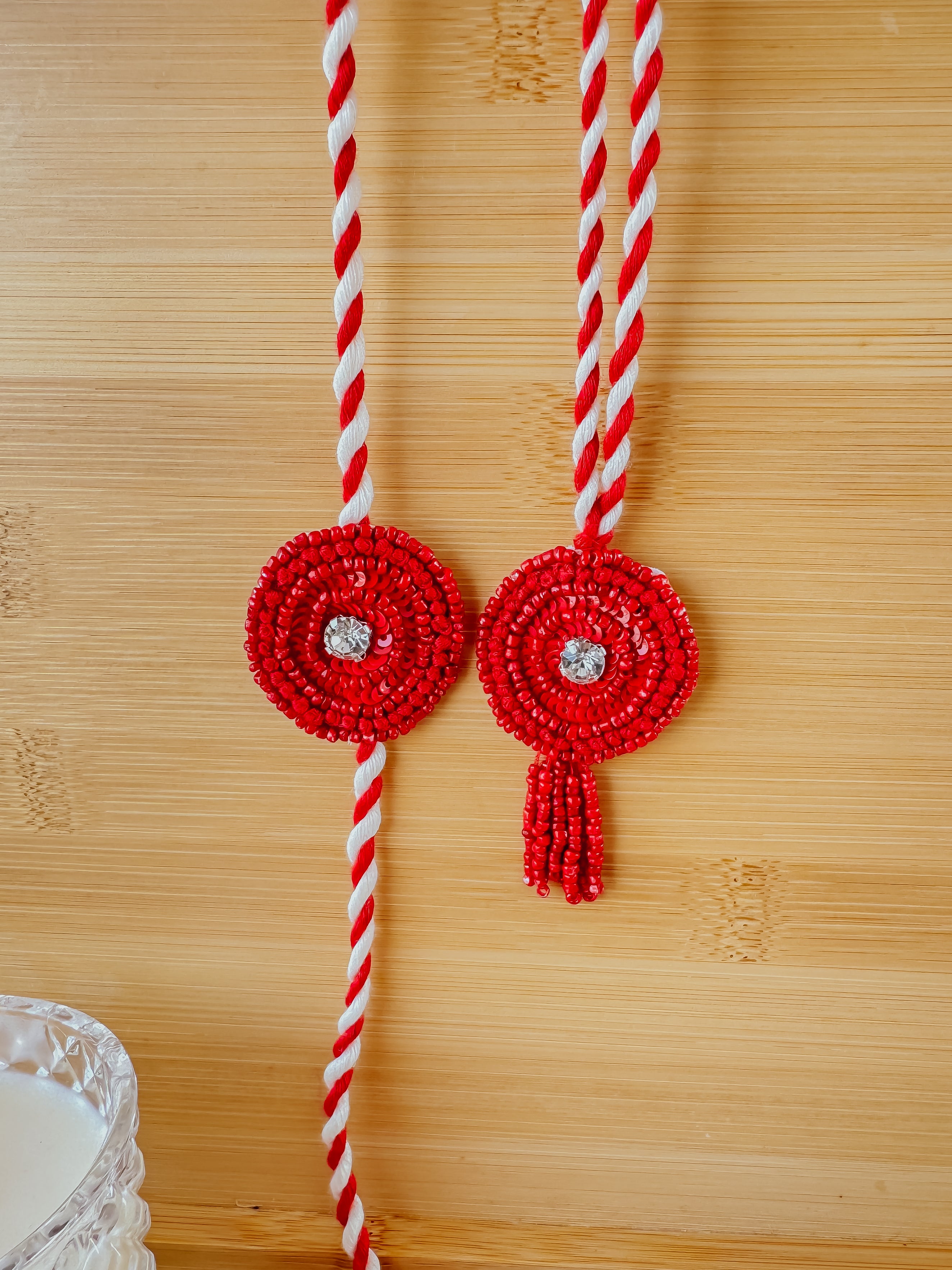 Crimson Thread & Lumba Set Handmade Rakhi