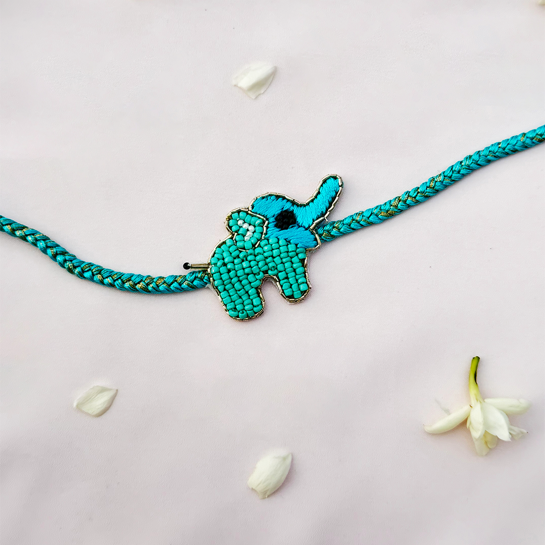 Blue Haathi Mera Saathi Handmade Rakhi
