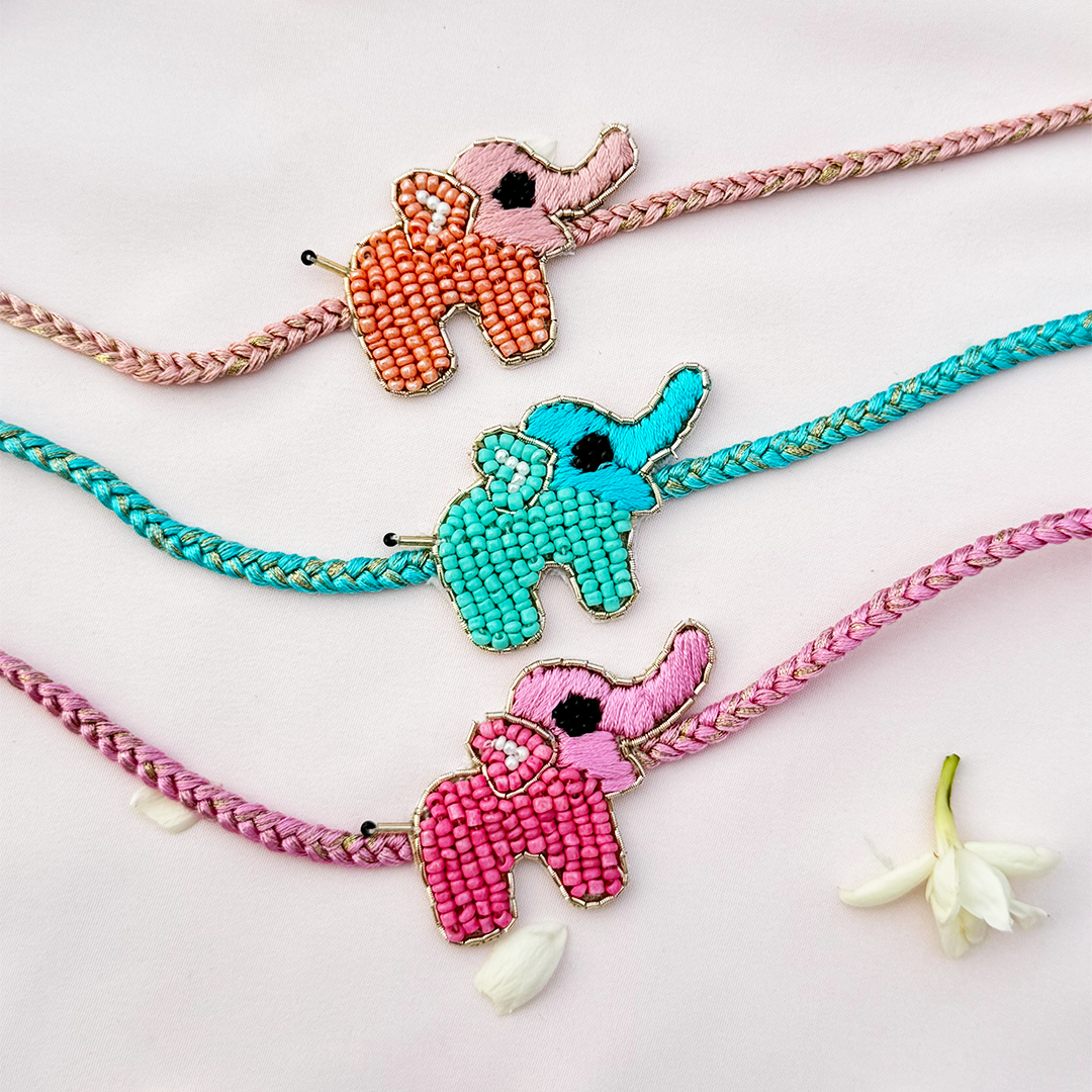 Set of 3- Haathi Mera Saathi Handmade Rakhi