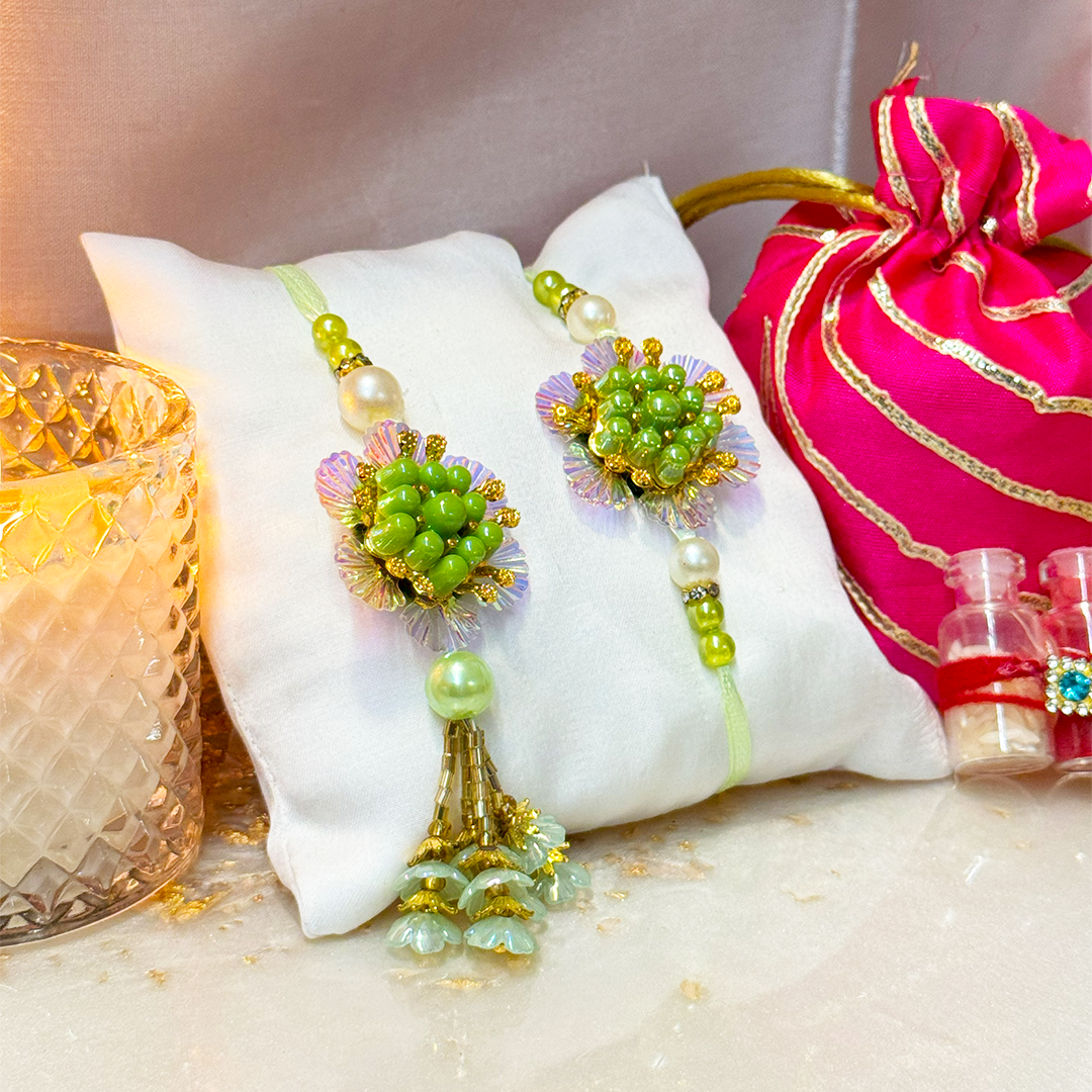 Fern Green Petal Glow Lumba Set