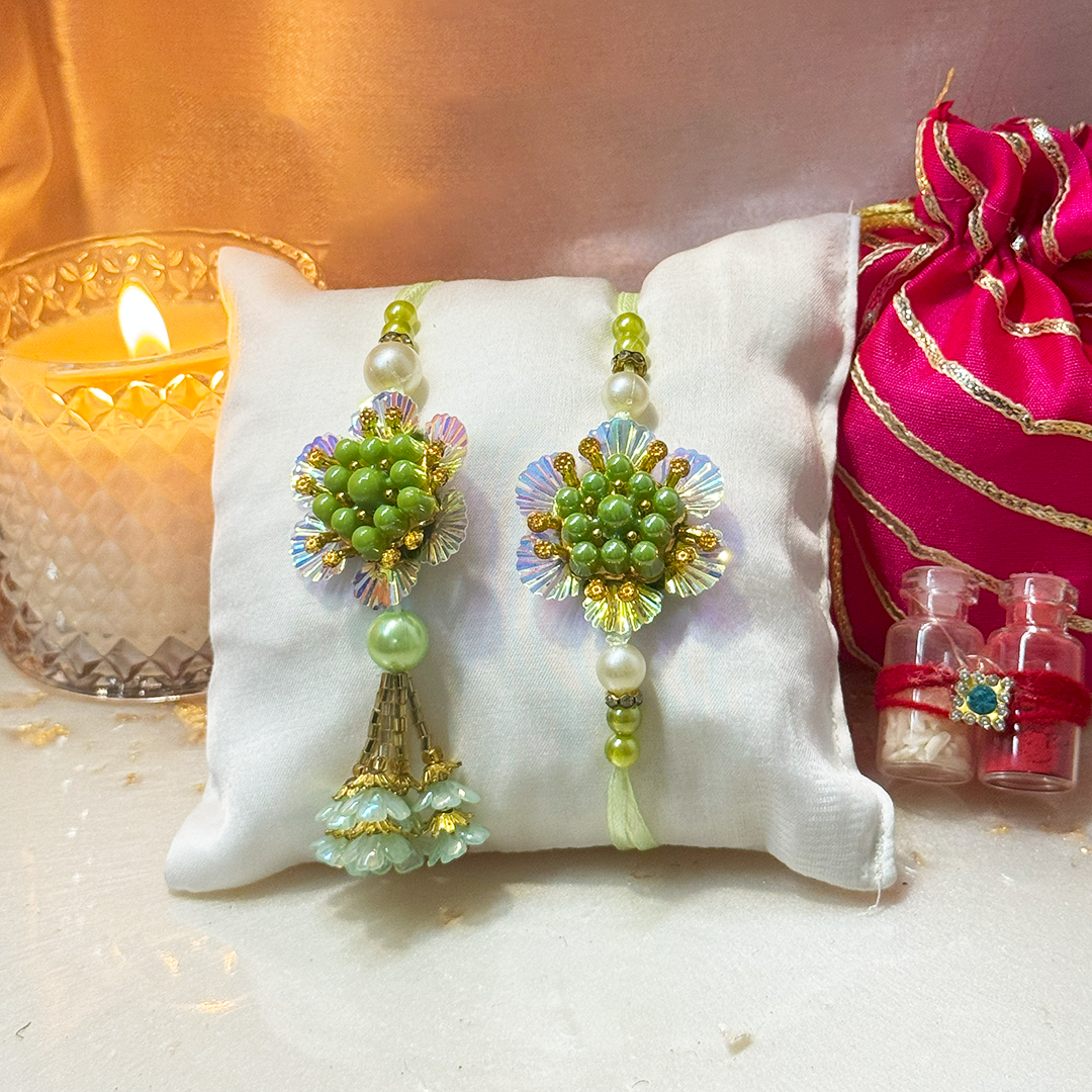 Fern Green Petal Glow Lumba Set