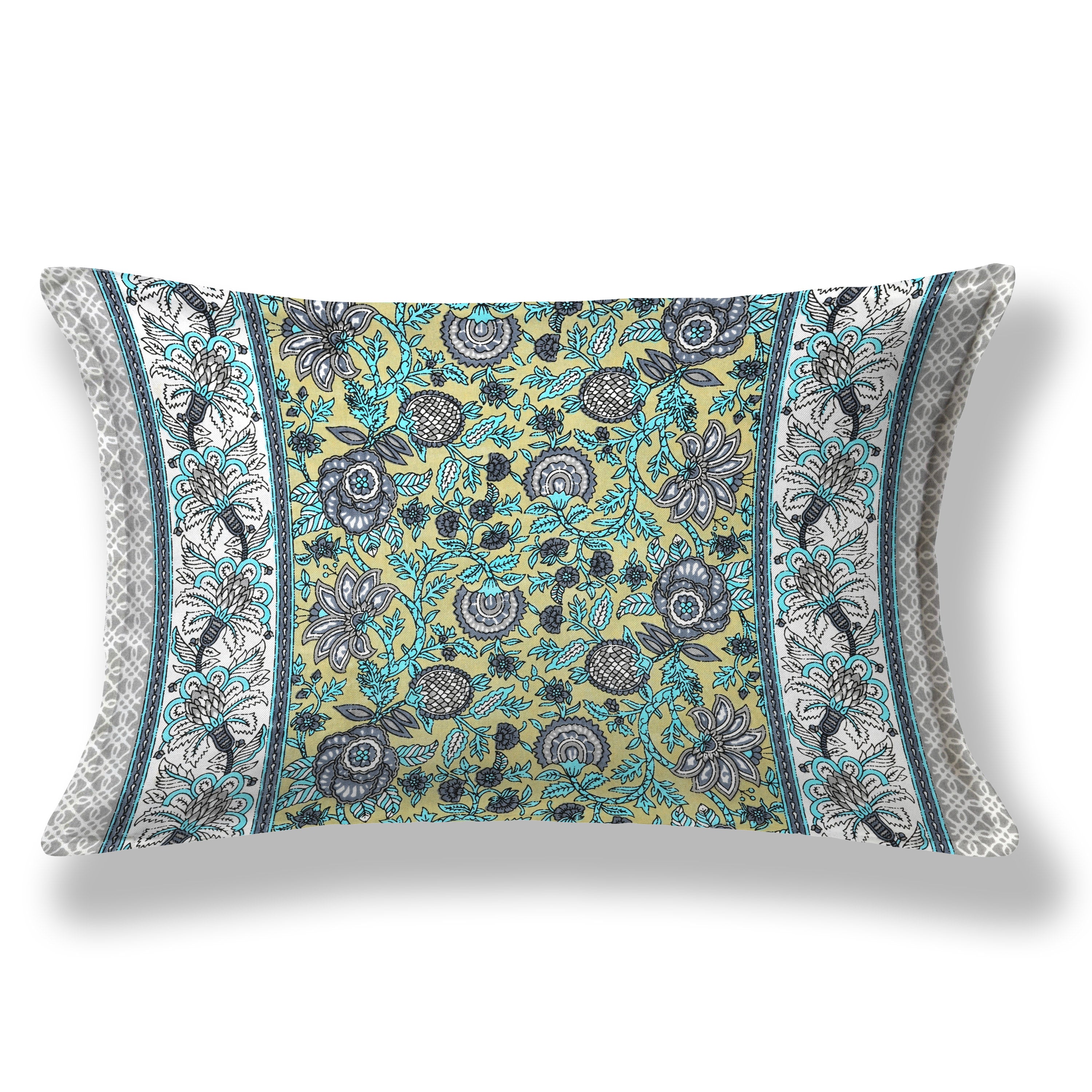 Vintage Botanical Printed Single Bedsheet- Mustard Olive (Pack of 2)